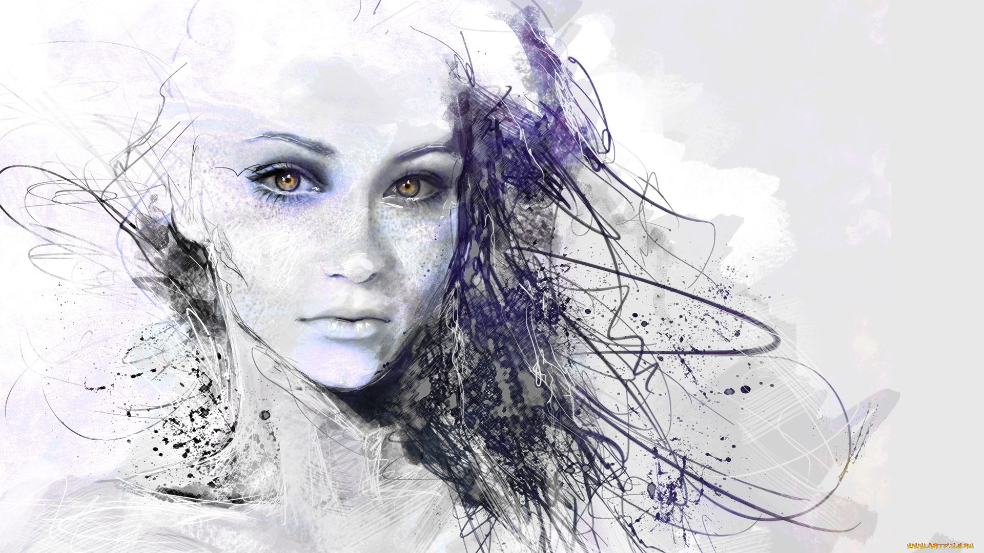 sweet, child, of, mine, рисованные, люди, девушка, глаза, лицо