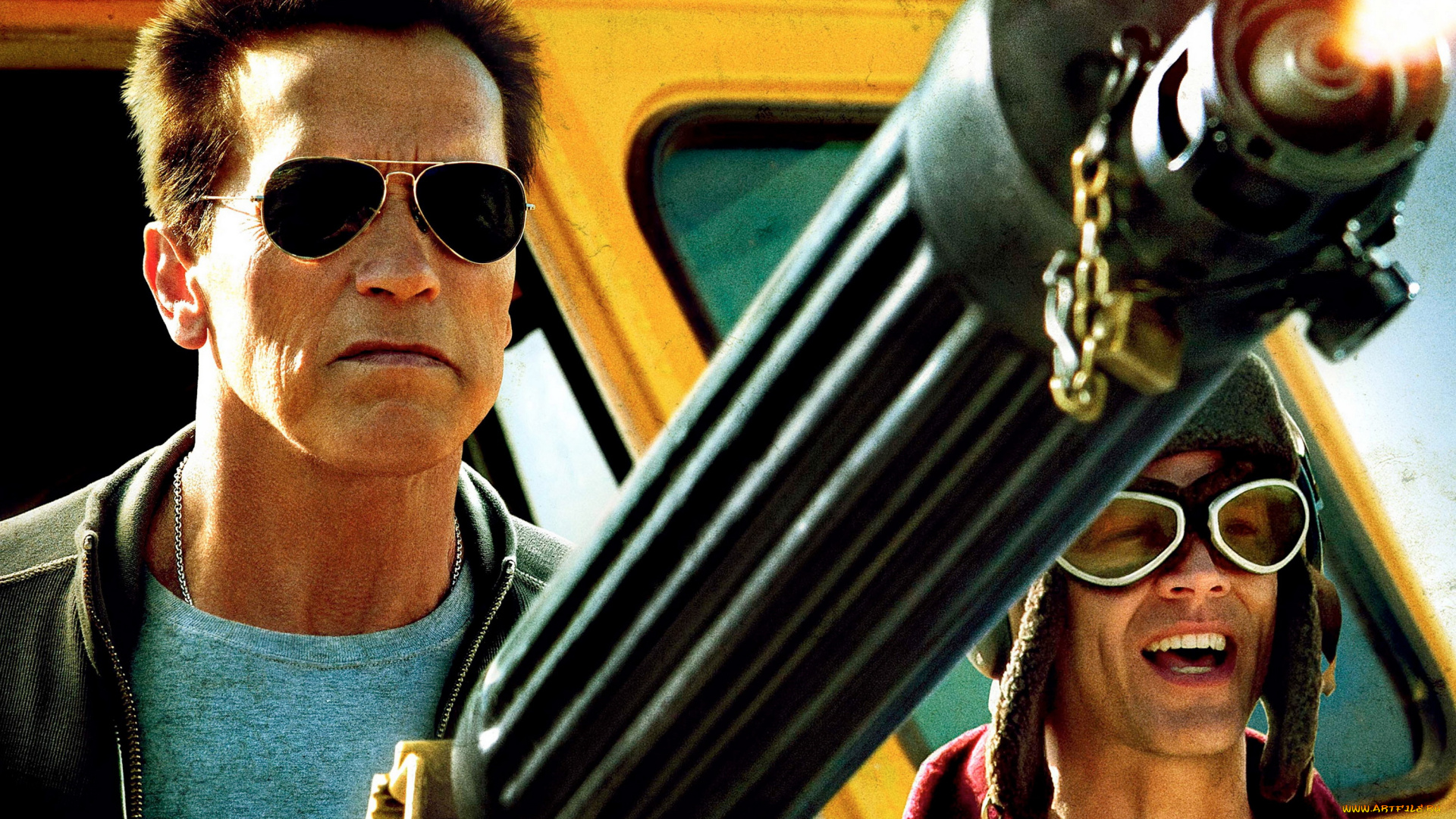 the, last, stand, кино, фильмы, очки, арнольд, шварценеггер, пулемет