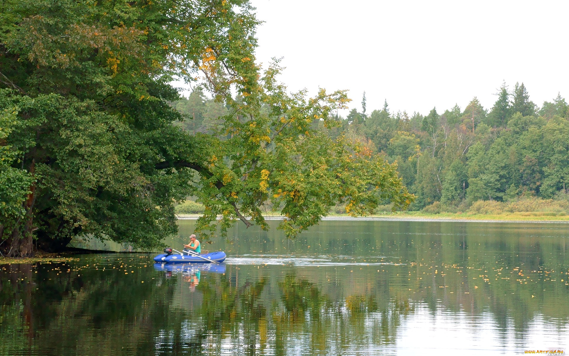 нижегородский, край, природа, реки, озера, озеро, рыбак, лодка