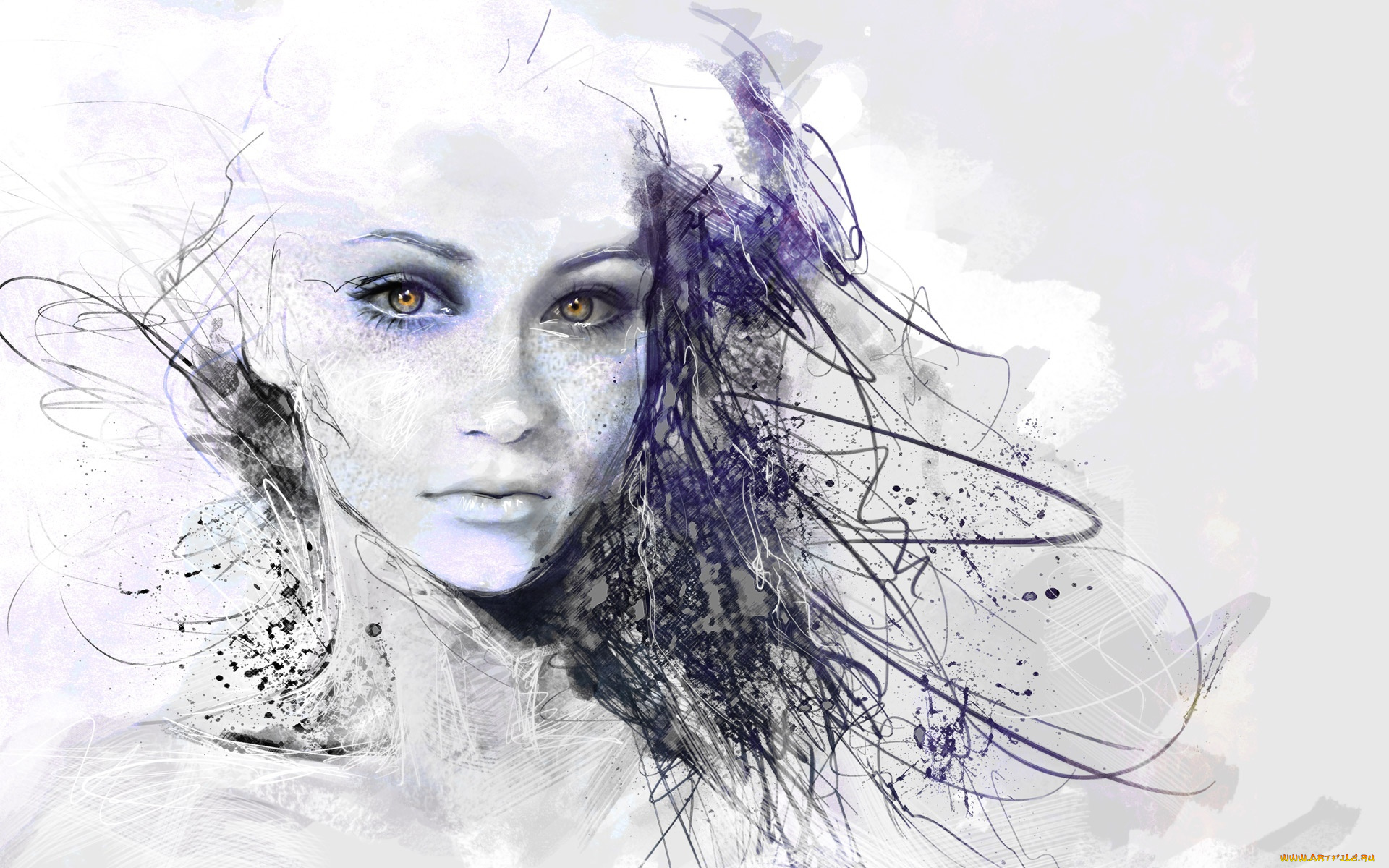 sweet, child, of, mine, рисованные, люди, девушка, глаза, лицо