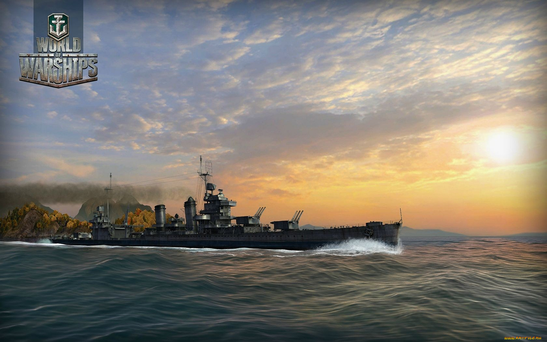 world, of, warships, видео, игры, крейсер, орудия, поход
