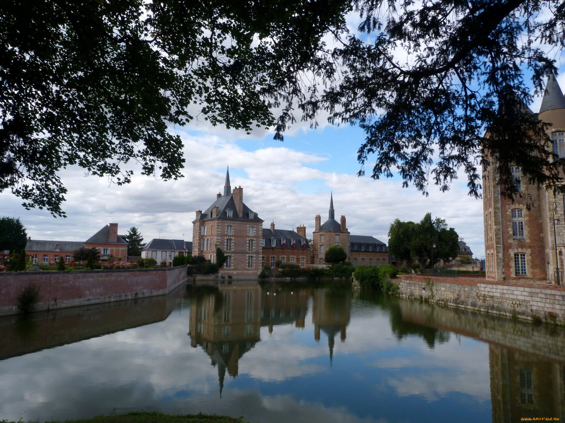 франция, бельгард, города, улицы, площади, набережные, дома, река, мост