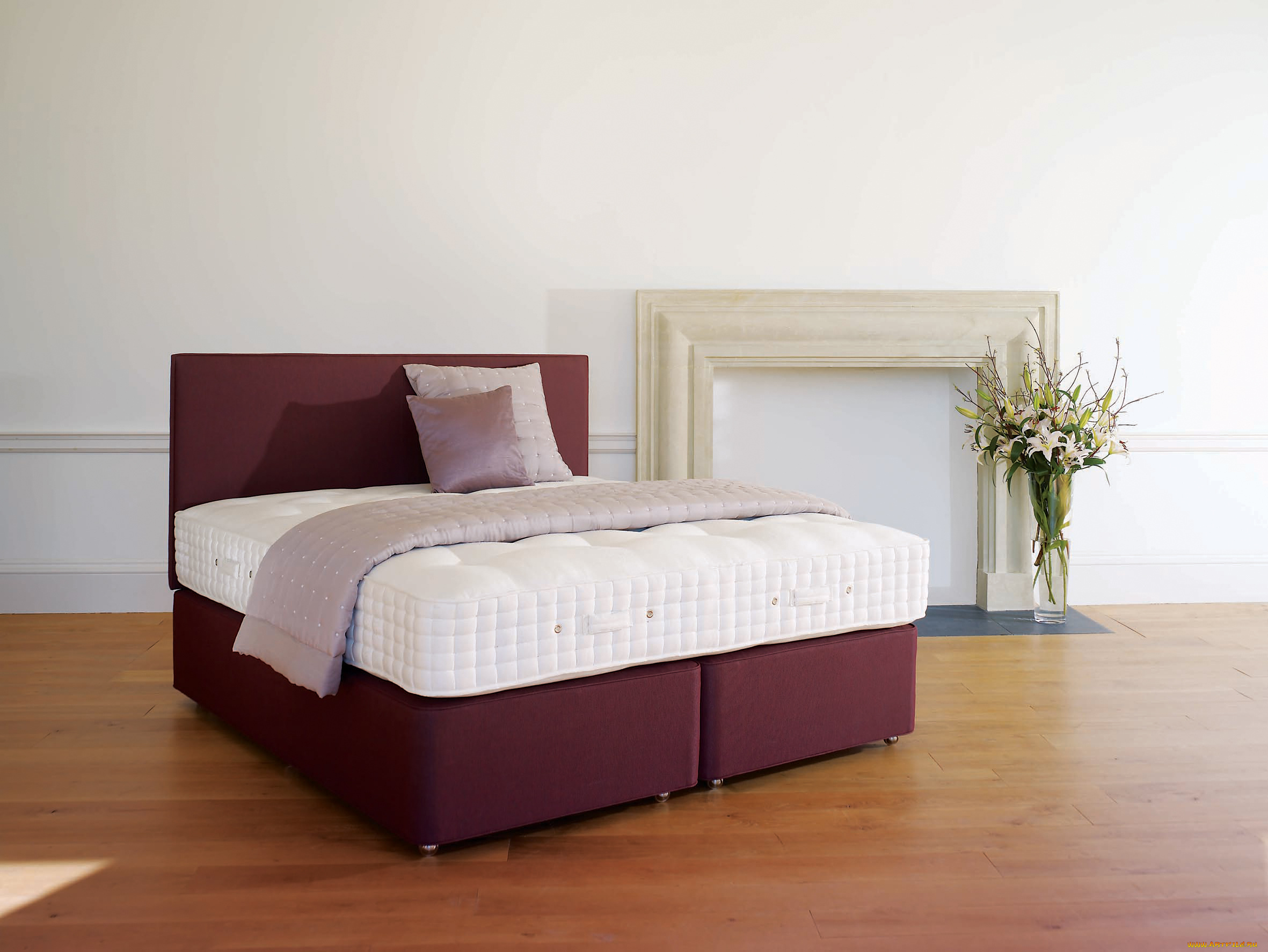 интерьер, мебель, подушки, кровать