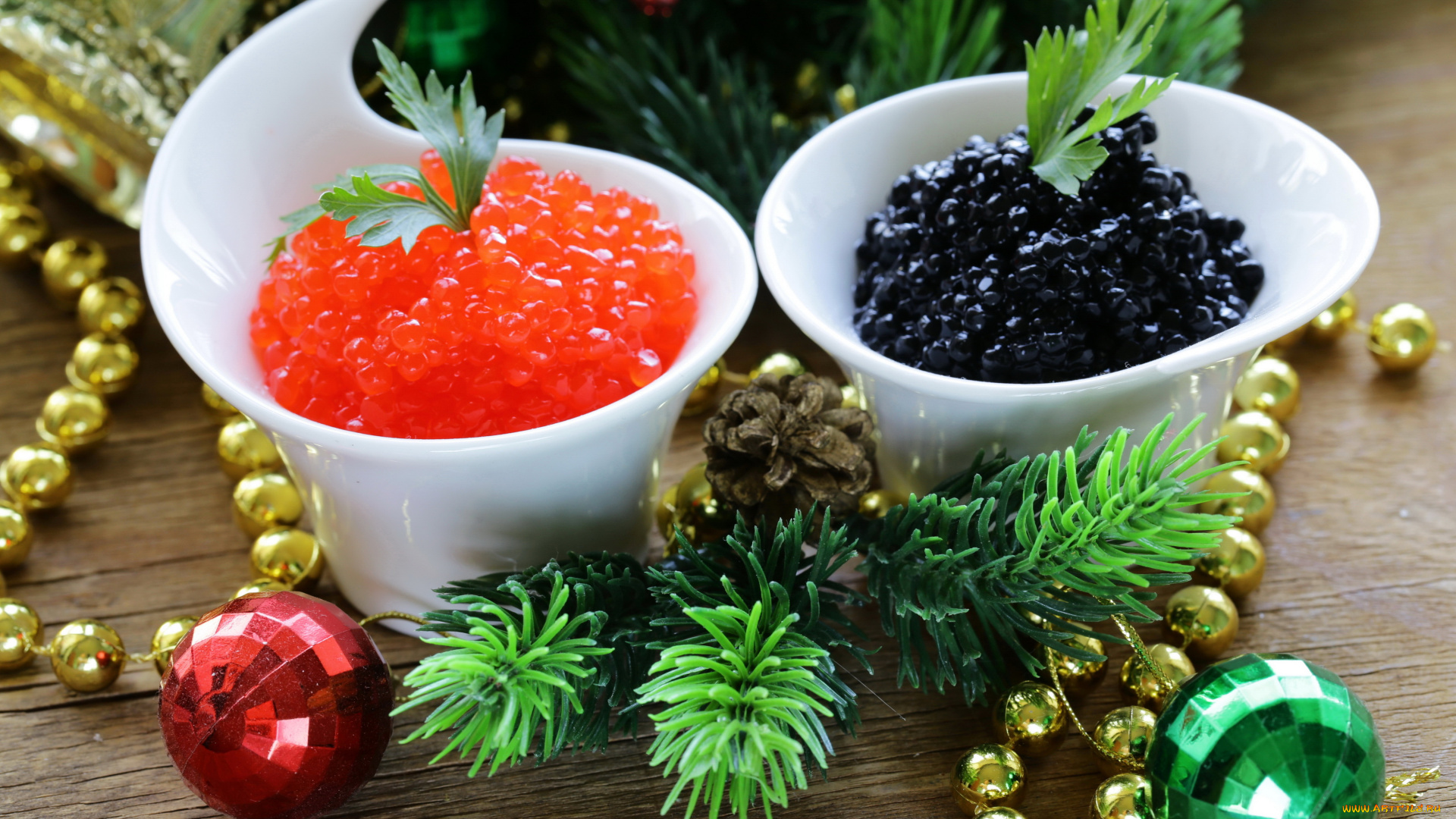 праздничные, угощения, шарики, год, новый, пиала, морепродукты, икра