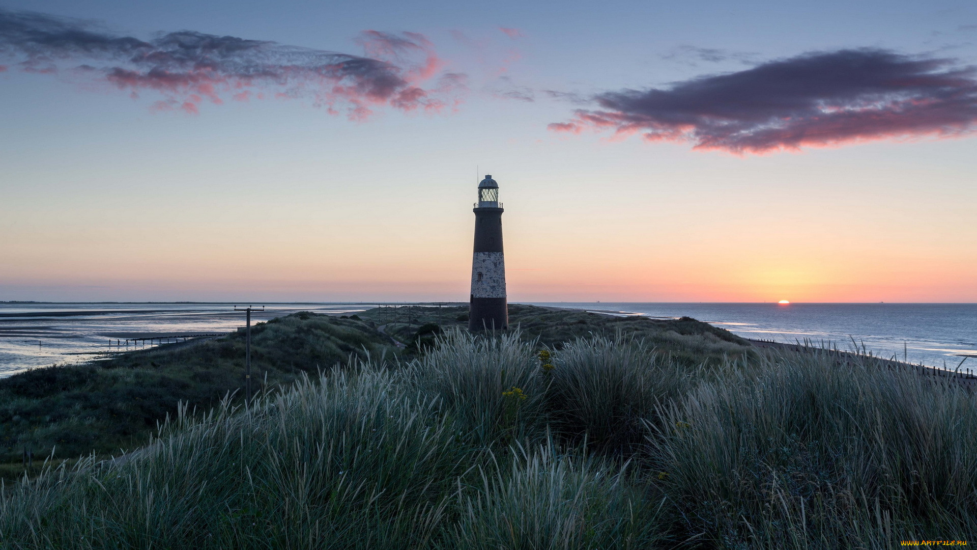 природа, маяки, закат, море, пейзаж, маяк