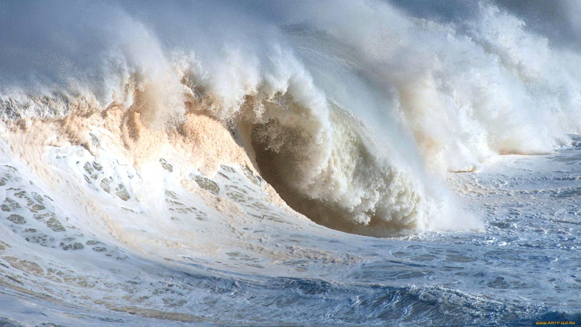 природа, стихия, море, океан, волна, гребень, брызги, пена