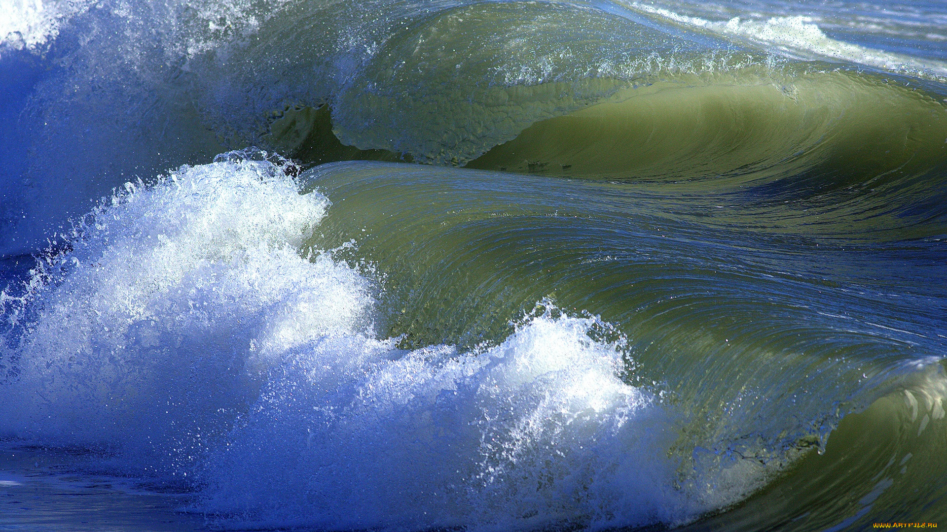 природа, стихия, небо, море, волна, гребень, брызги