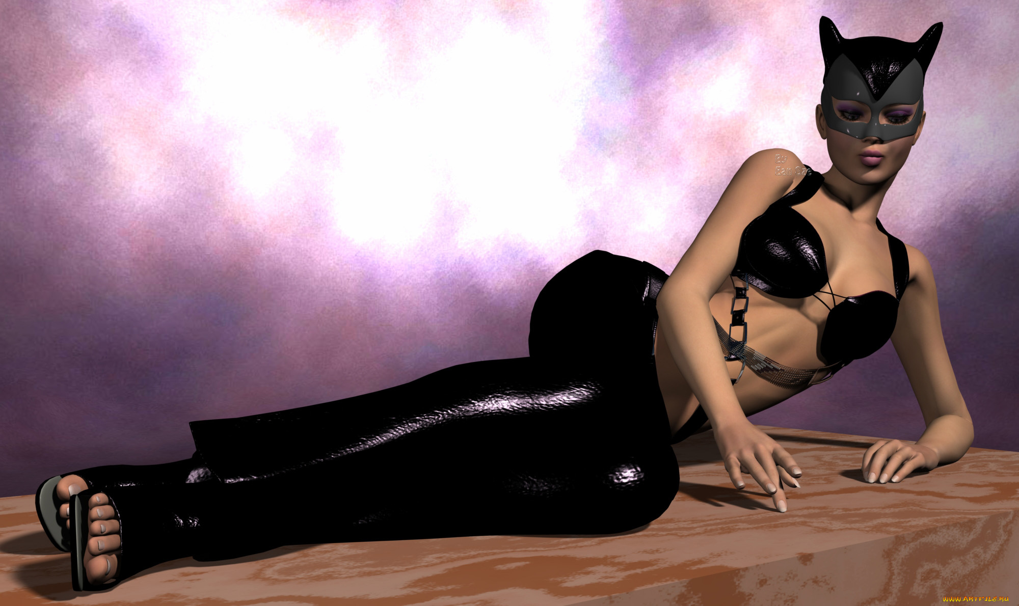 3д, графика, люди, , people, девушка, взгляд, фон, маска