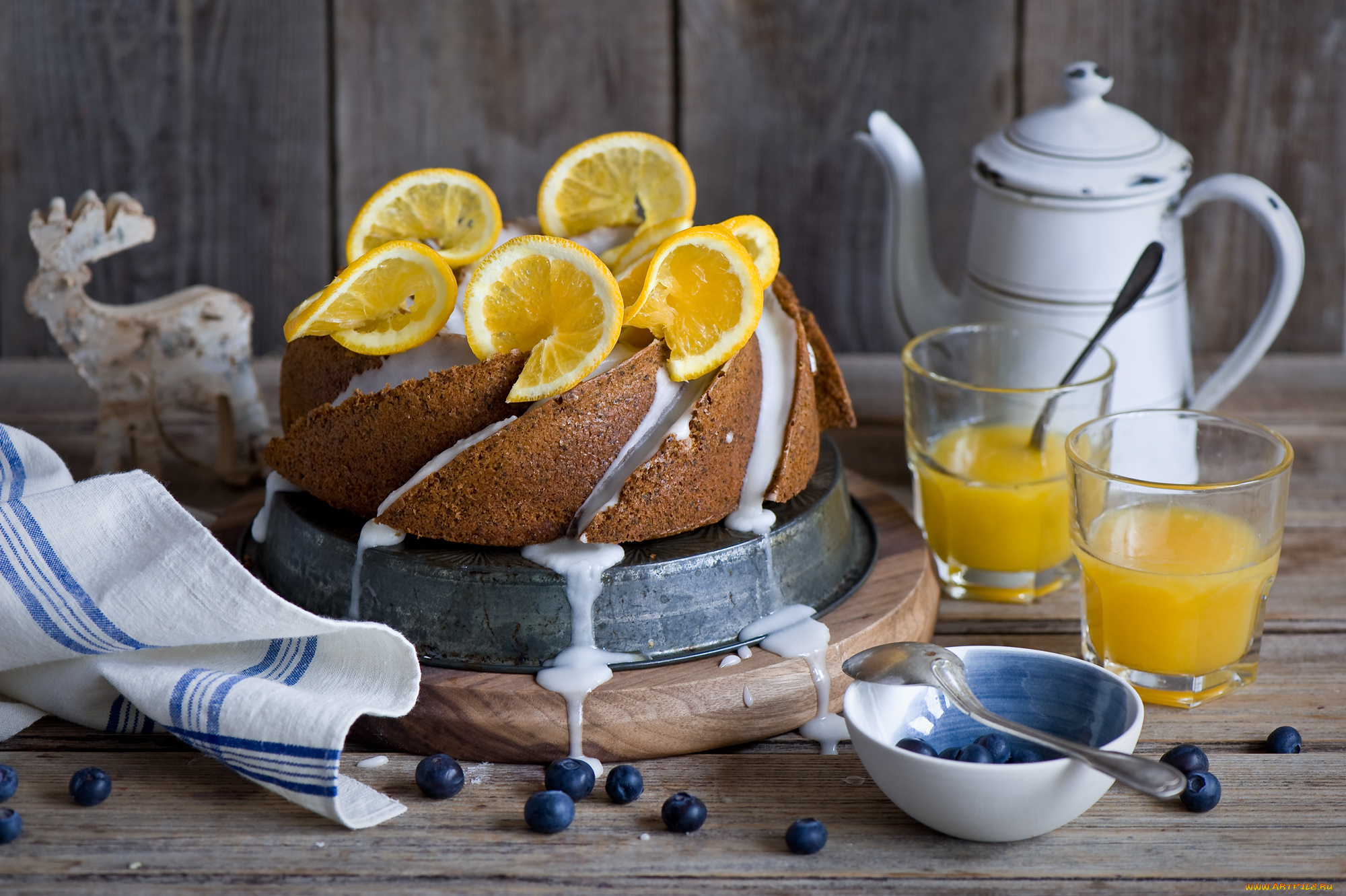 еда, пирожные, , кексы, , печенье, крем, черника, ягоды, лимон, стаканы, сок, кекс