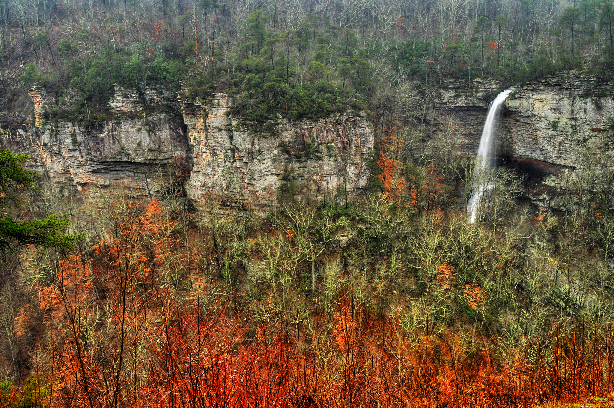 природа, водопады, лес, река, водопад
