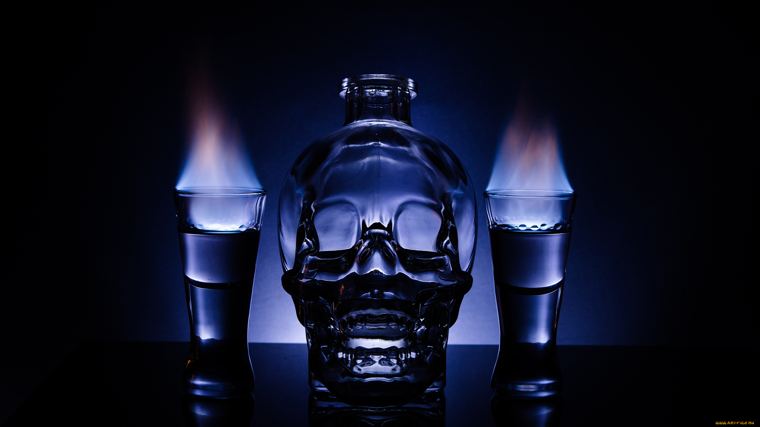 разное, -, другое, бутылка, водка, череп, рюмки, пламя