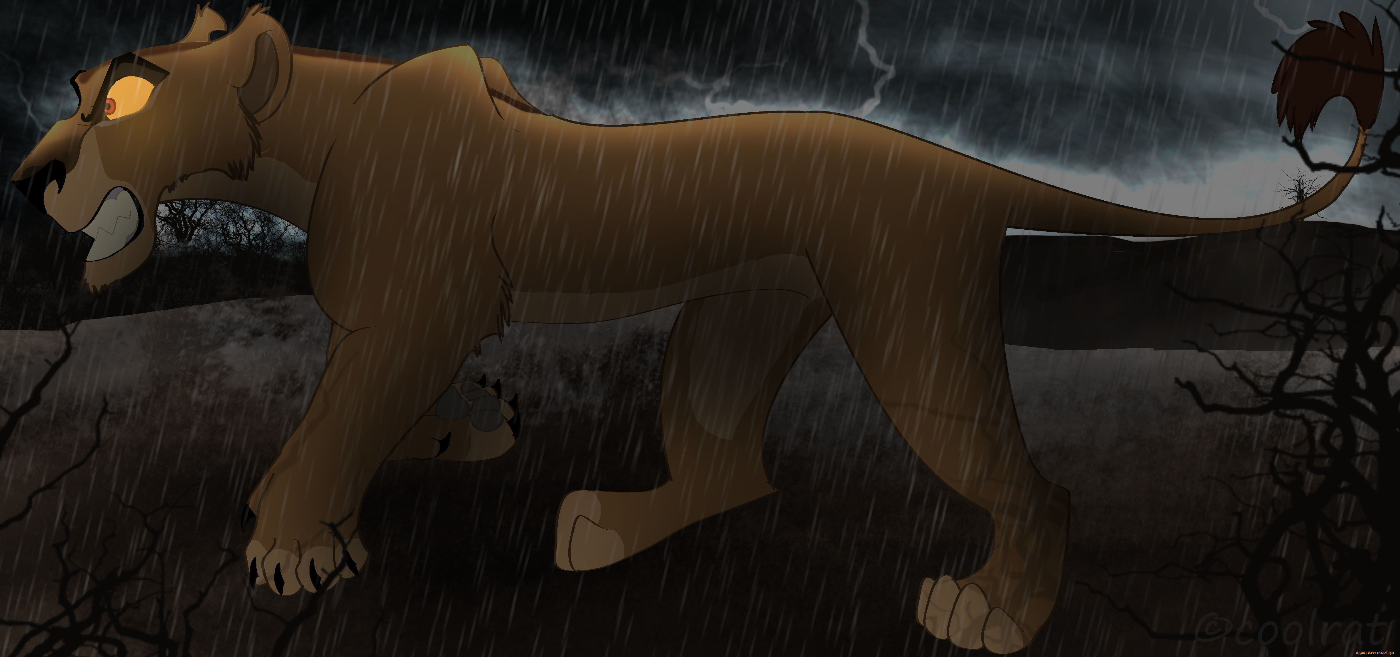 рисованное, животные, взгляд