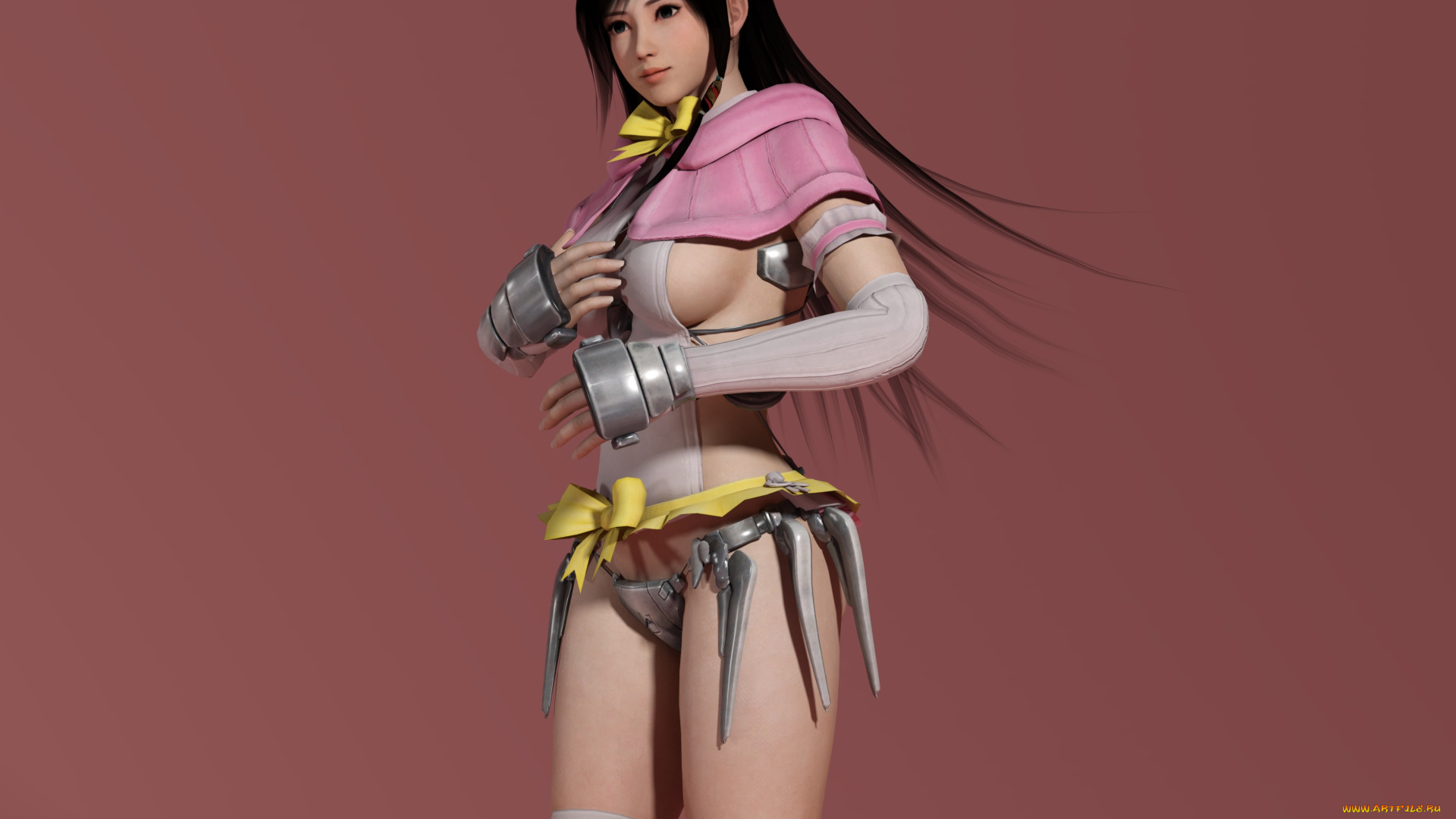 3д, графика, аниме, , anime, девушка, взгляд, фон