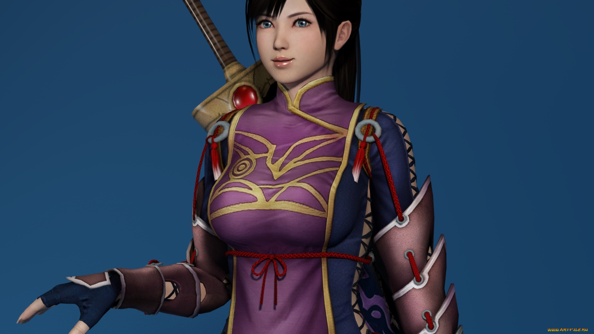 3д, графика, аниме, , anime, девушка, взгляд, фон