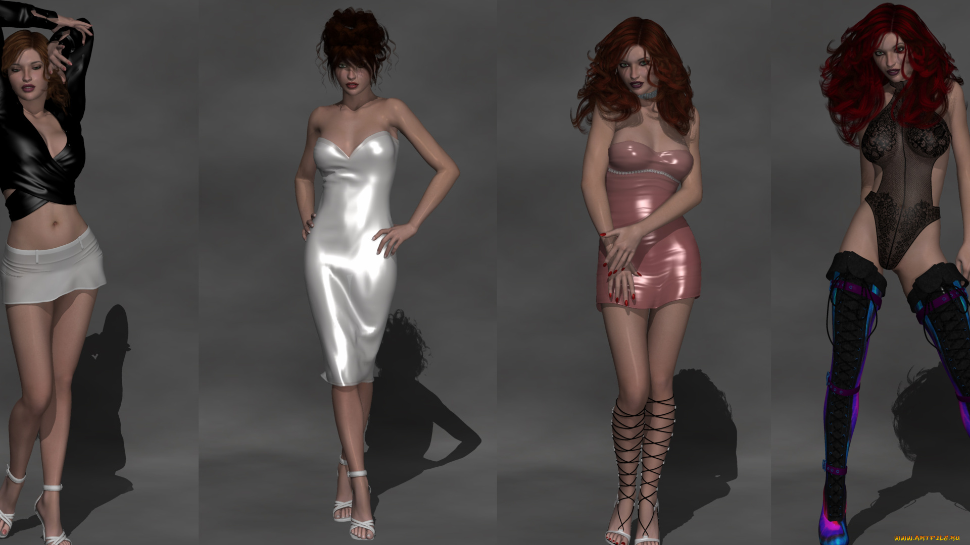 3д, графика, люди, , people, фон, взгляд, девушки