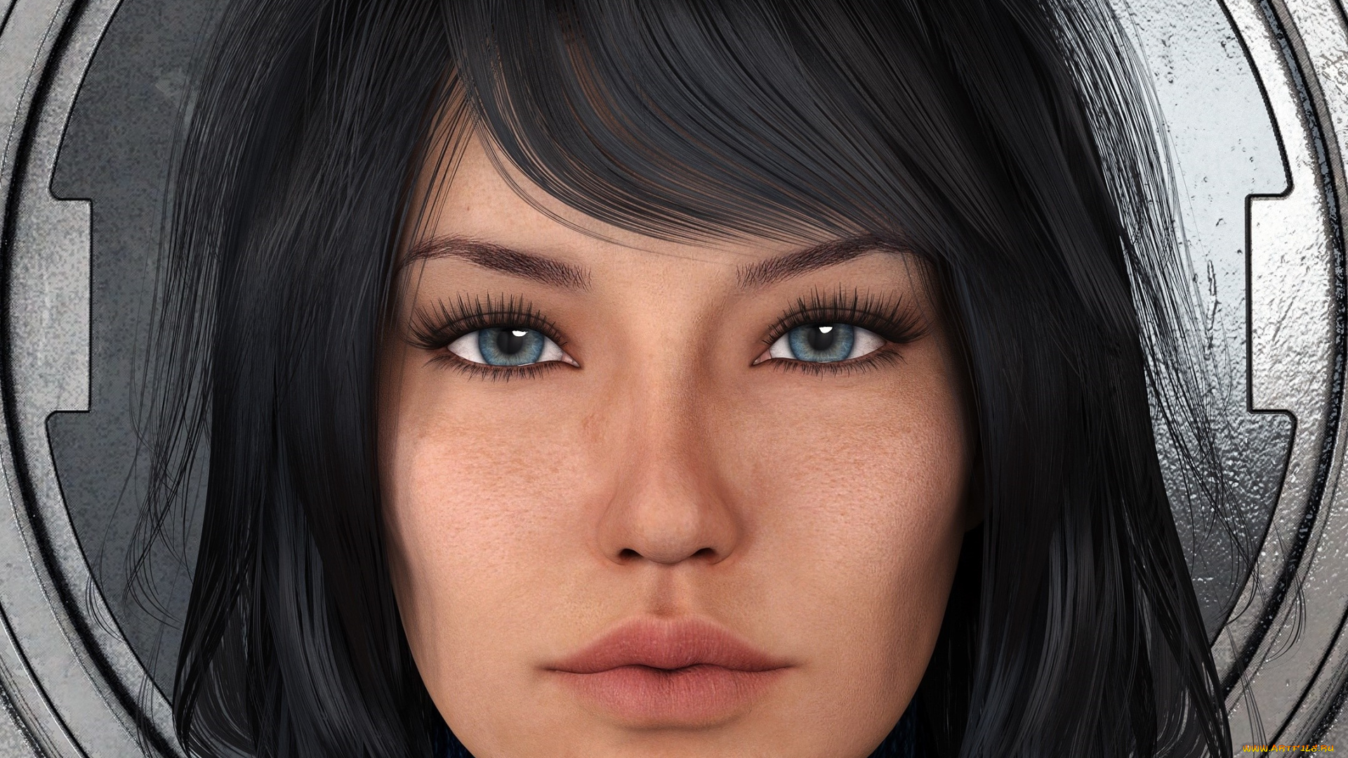 3д, графика, портрет, , portraits, девушка, взгляд, фон