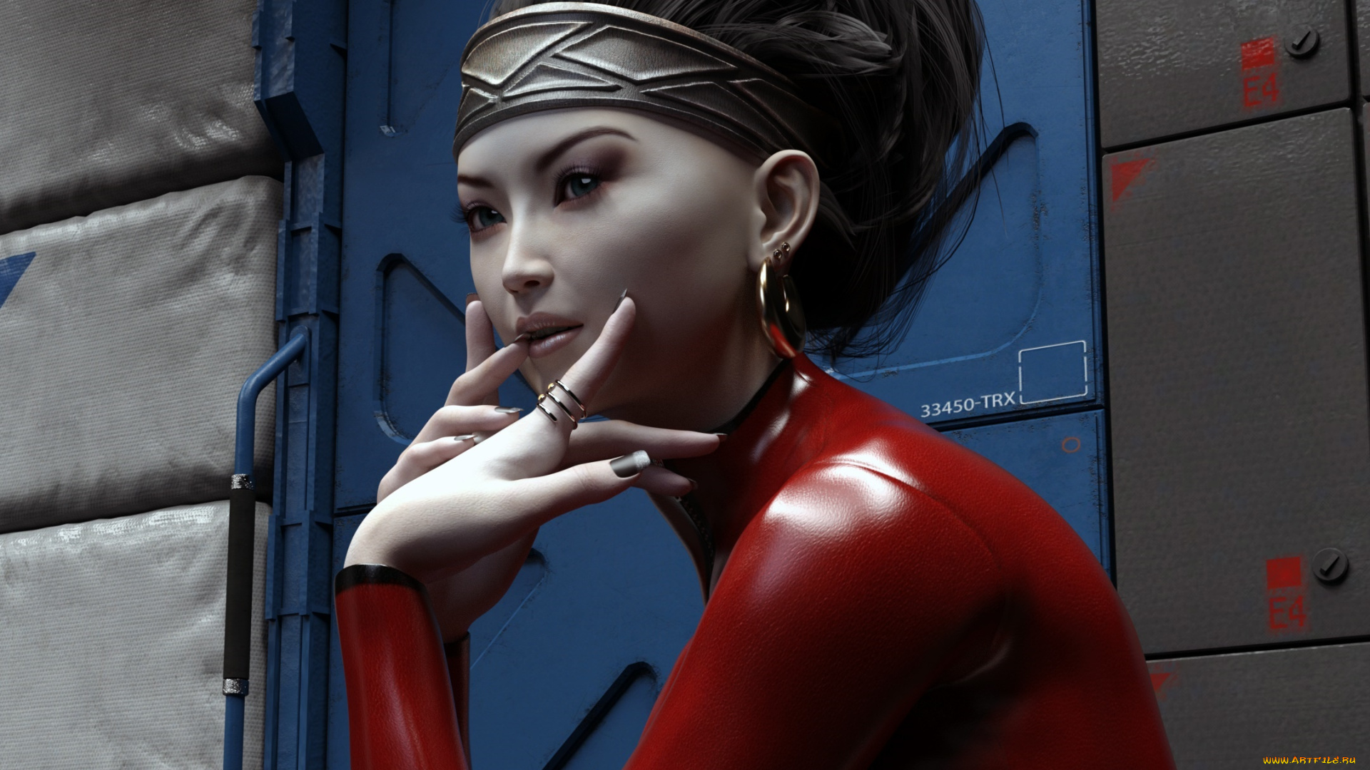 3д, графика, портрет, , portraits, девушка, взгляд, фон