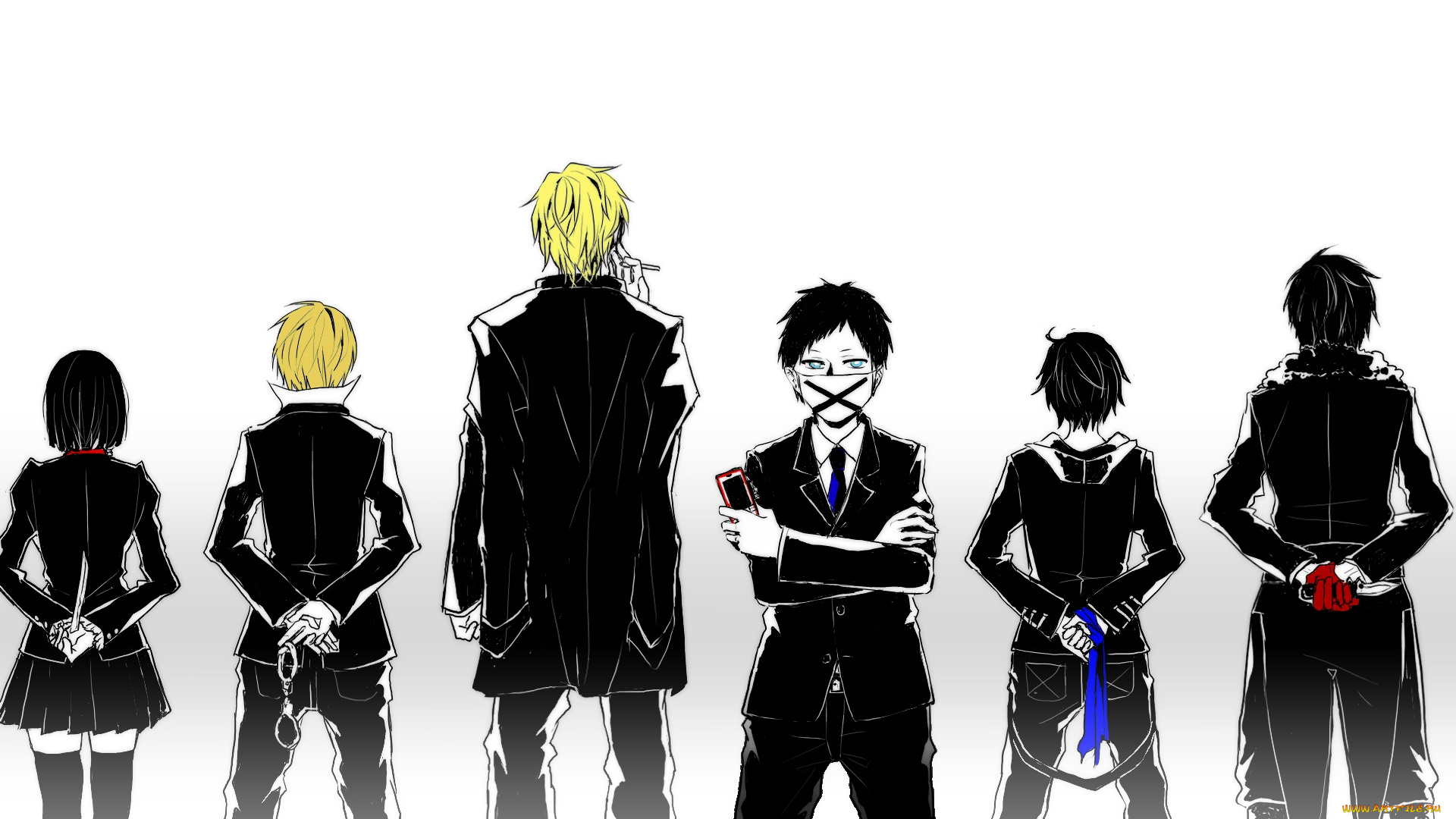 аниме, durarara, изая, орихара, парни, шизуо, хейваджима, арт