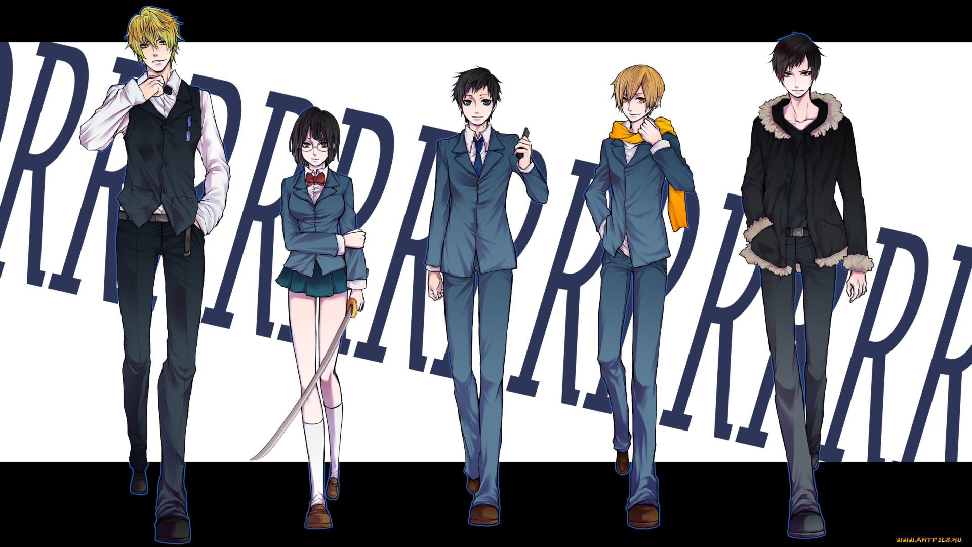 аниме, durarara, шизуо, хейваджима, изая, орихара, дюрара, парни