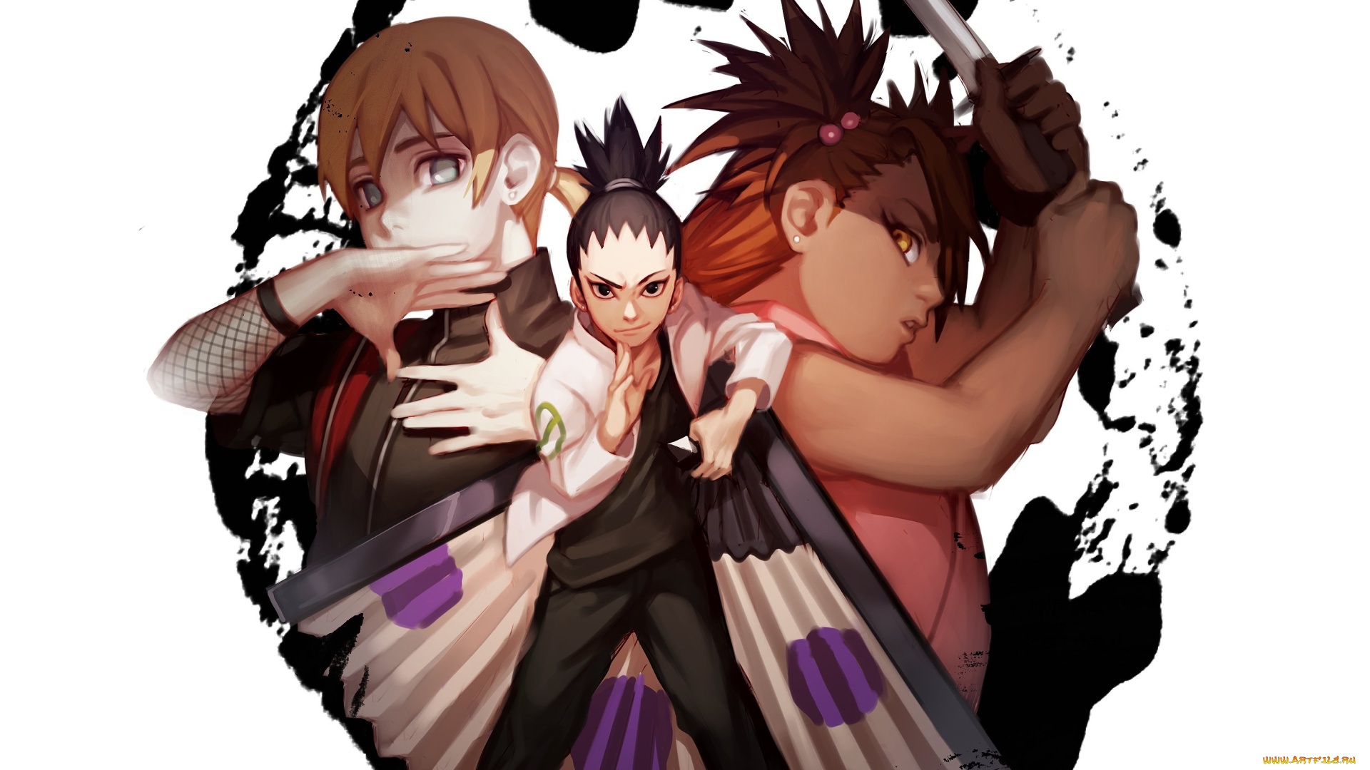 аниме, naruto, дети, молодое, поколение, команда