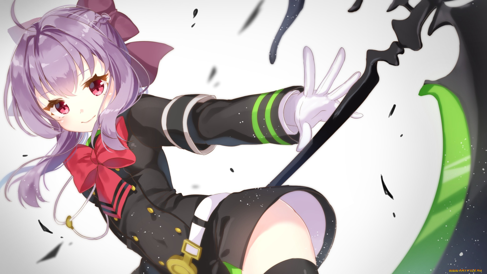аниме, owari, no, seraph, оружие, hiiragi, shinoa, девушка, jimmy, owari, no, seraph