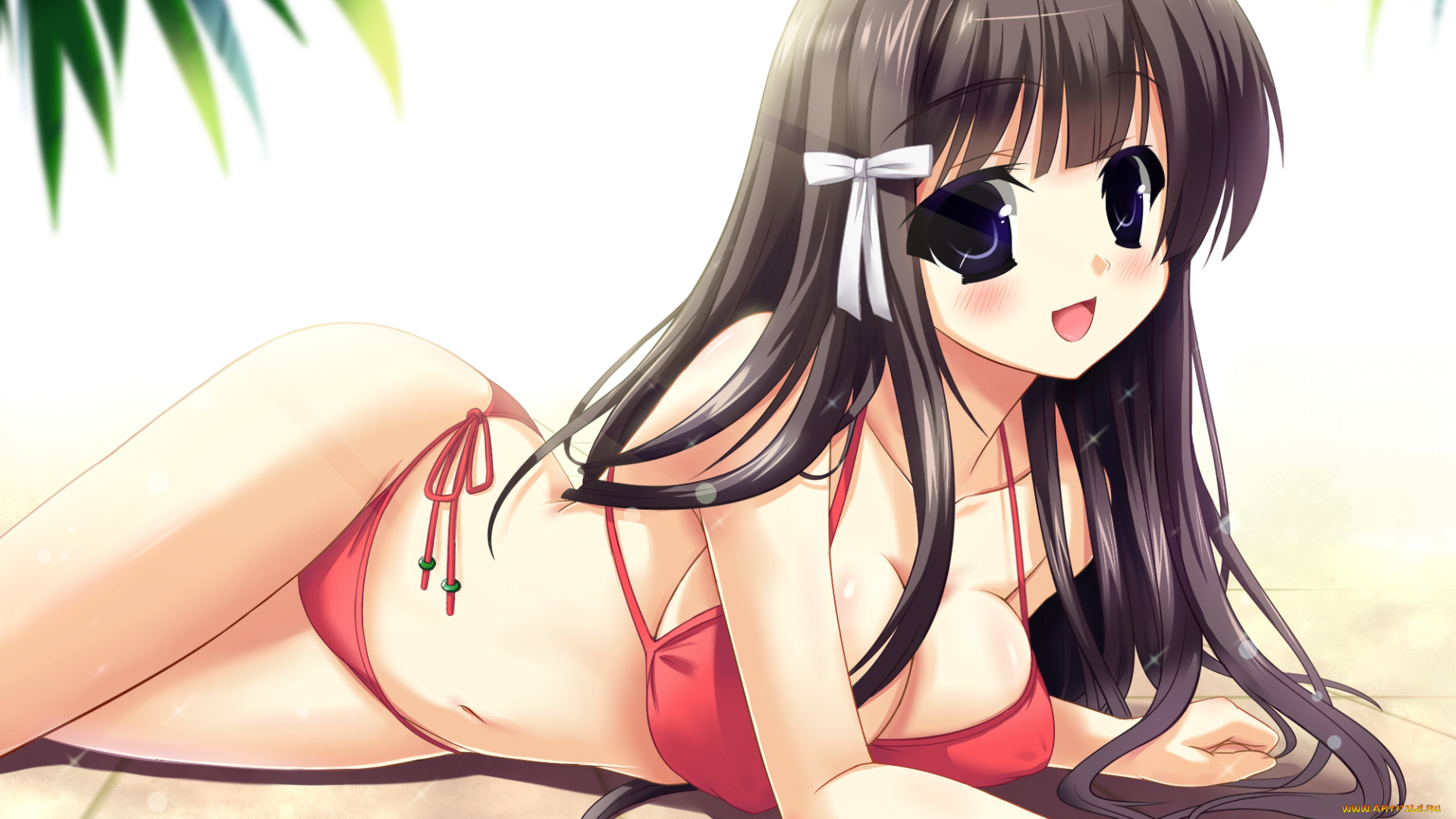 аниме, unknown, , другое, купальник, девушка