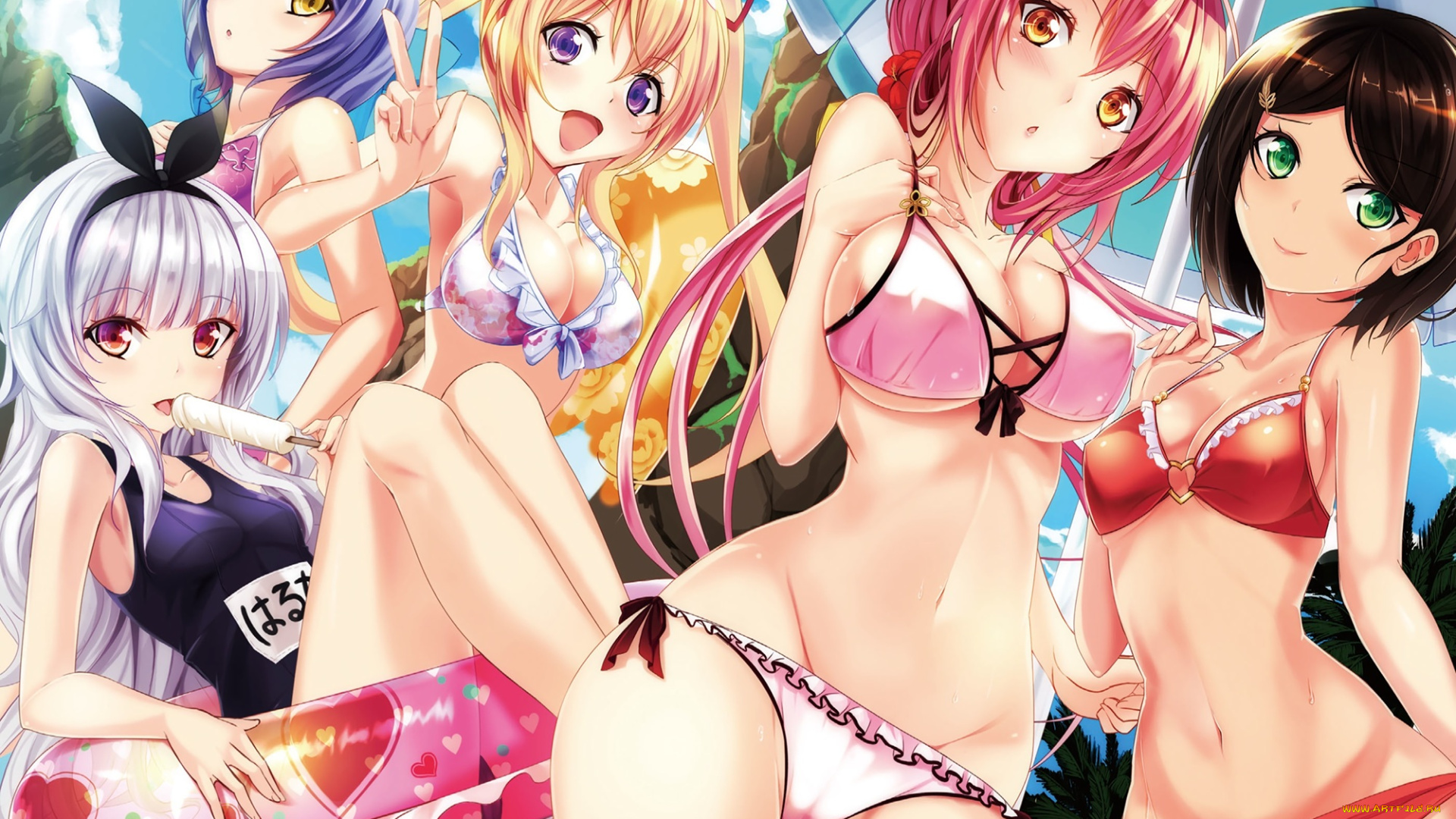 аниме, unknown, , другое, лето, девушки