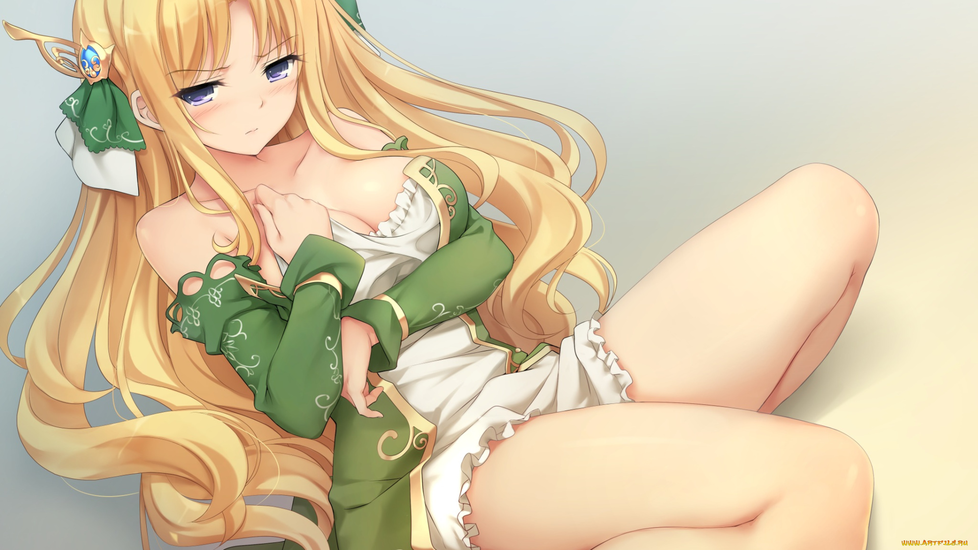 аниме, unknown, , другое, волосы, взгляд, фон, девушка