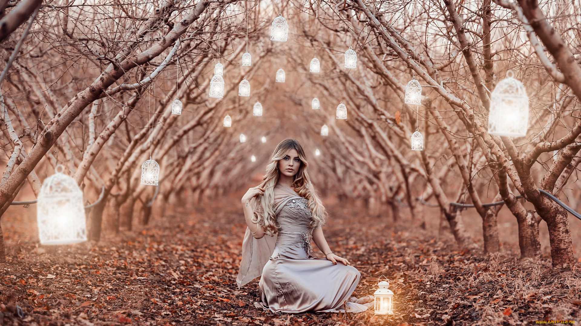 девушки, alessandro, di, cicco, alessandro, di, cicco, девушка, фонарики, magic, lanterns