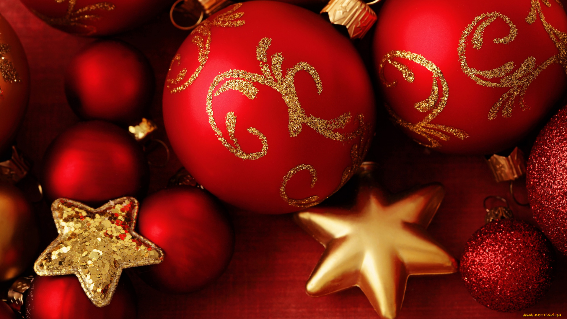 праздничные, шары, звёзды, шарики, украшения, игрушки