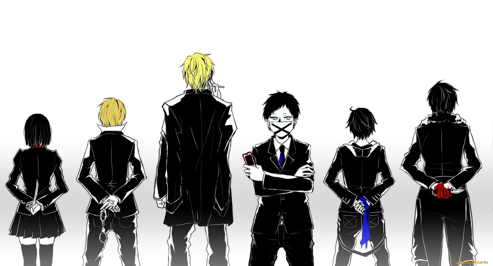 аниме, durarara, изая, орихара, парни, шизуо, хейваджима, арт