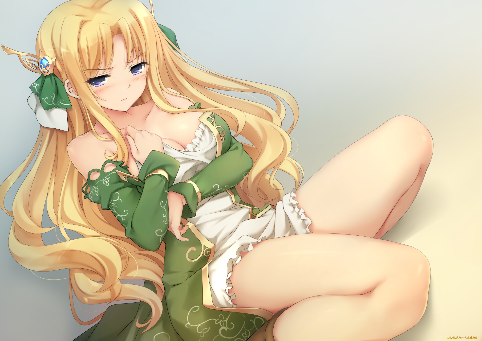 аниме, unknown, , другое, волосы, взгляд, фон, девушка