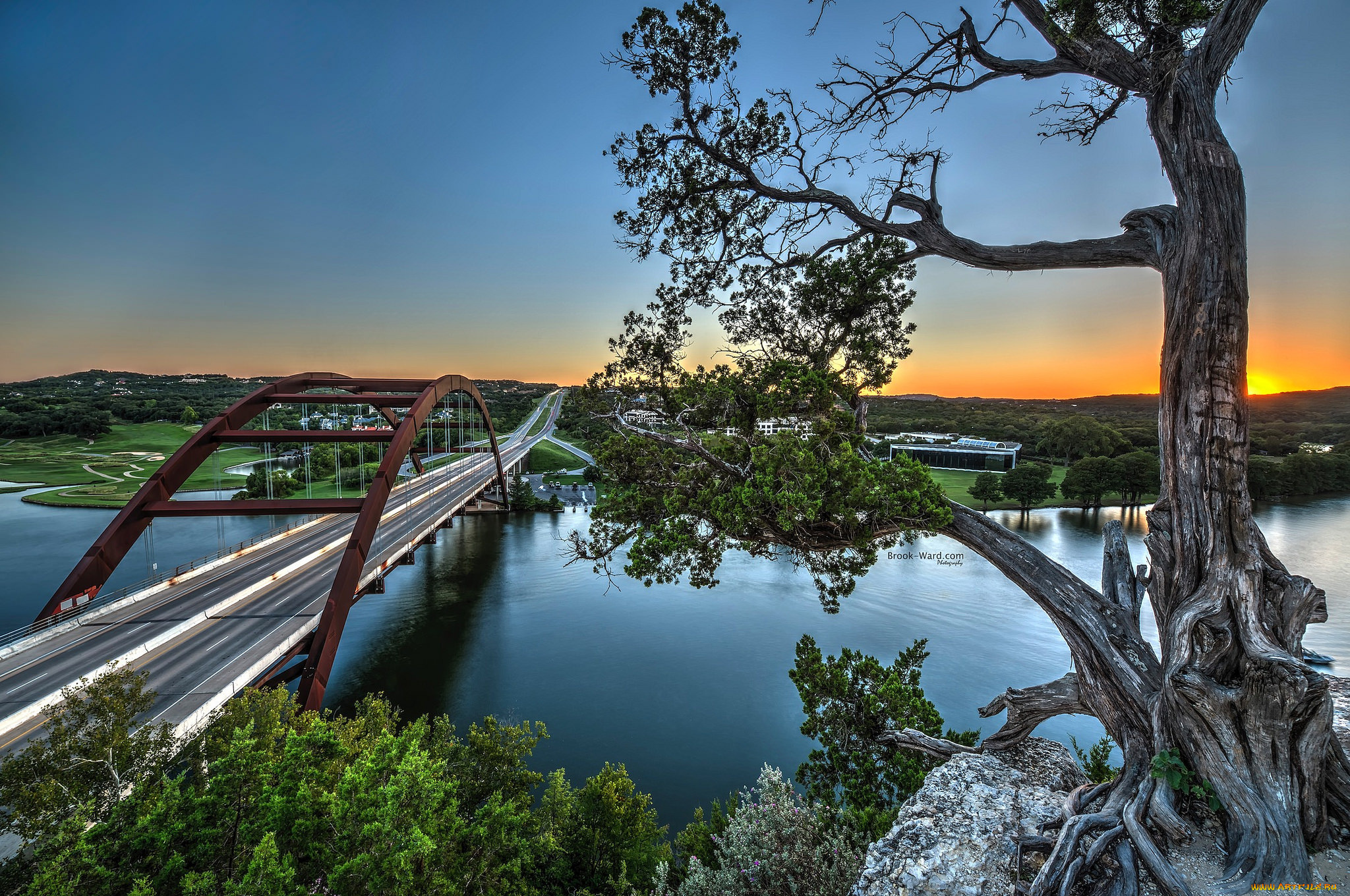 города, -, мосты, река, мост