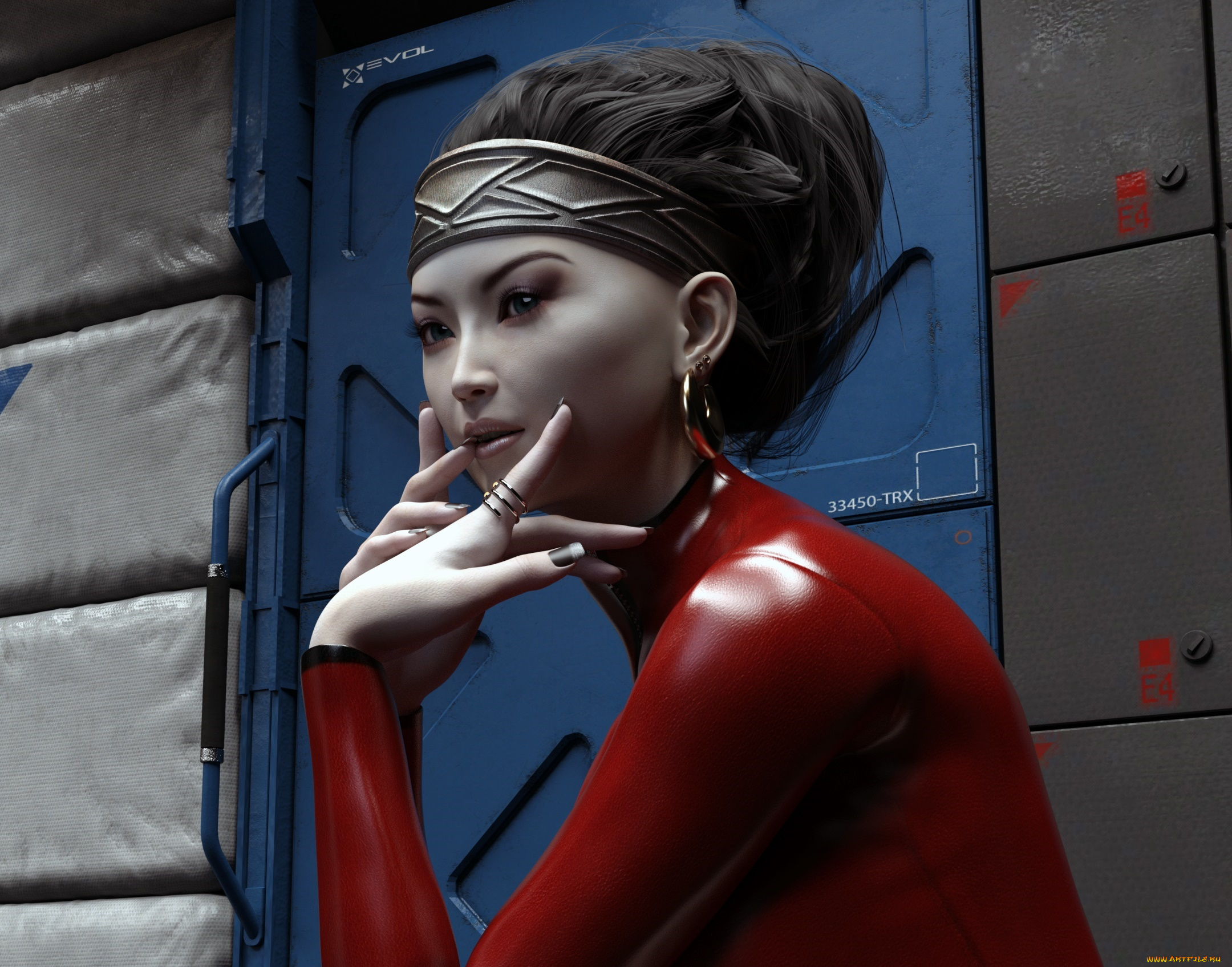 3д, графика, портрет, , portraits, девушка, взгляд, фон