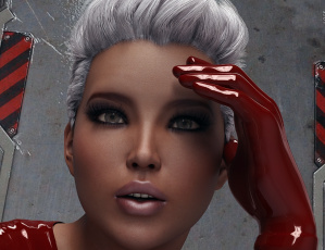 Картинка 3д+графика портрет+ portraits девушка взгляд фон