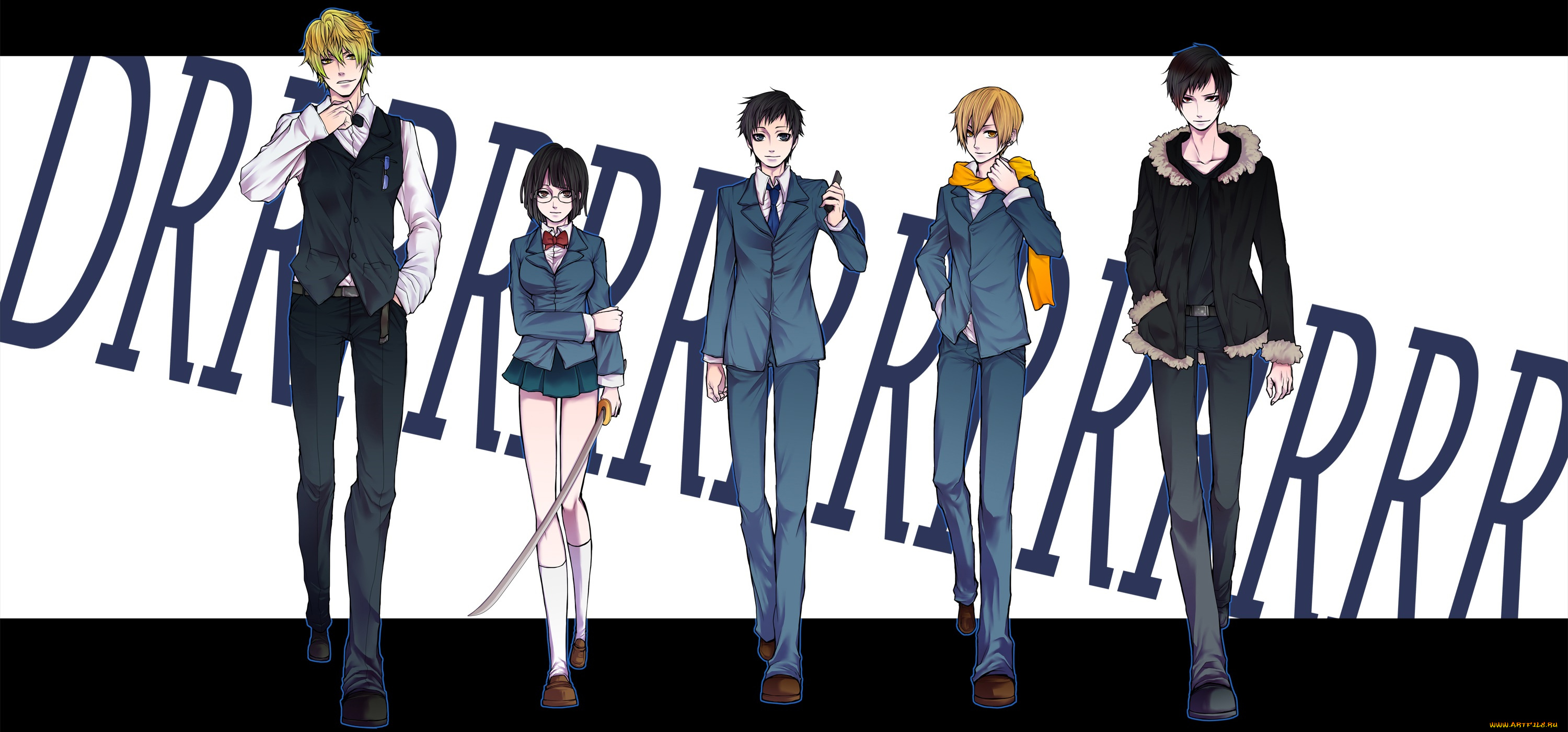 аниме, durarara, шизуо, хейваджима, изая, орихара, дюрара, парни