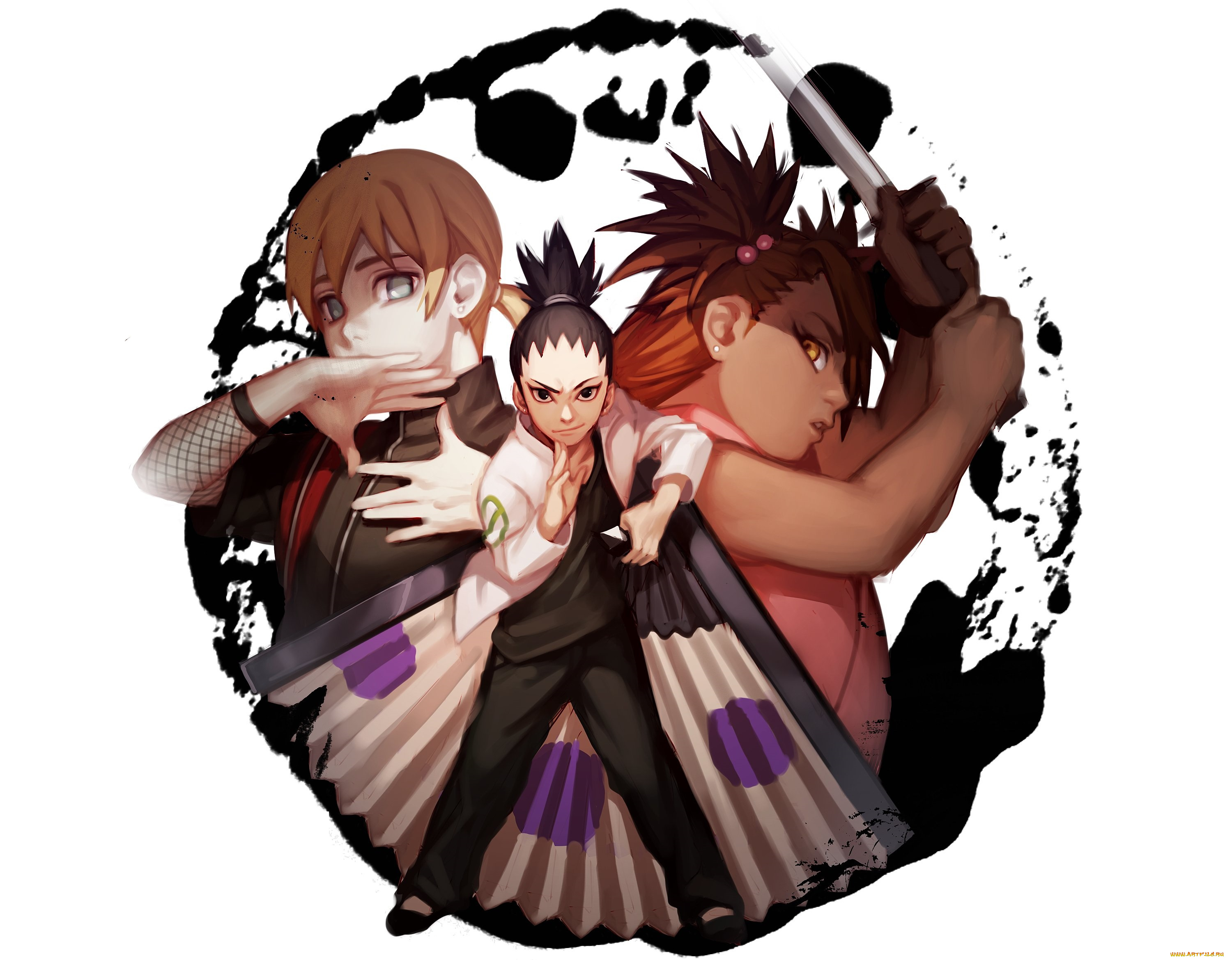 аниме, naruto, дети, молодое, поколение, команда