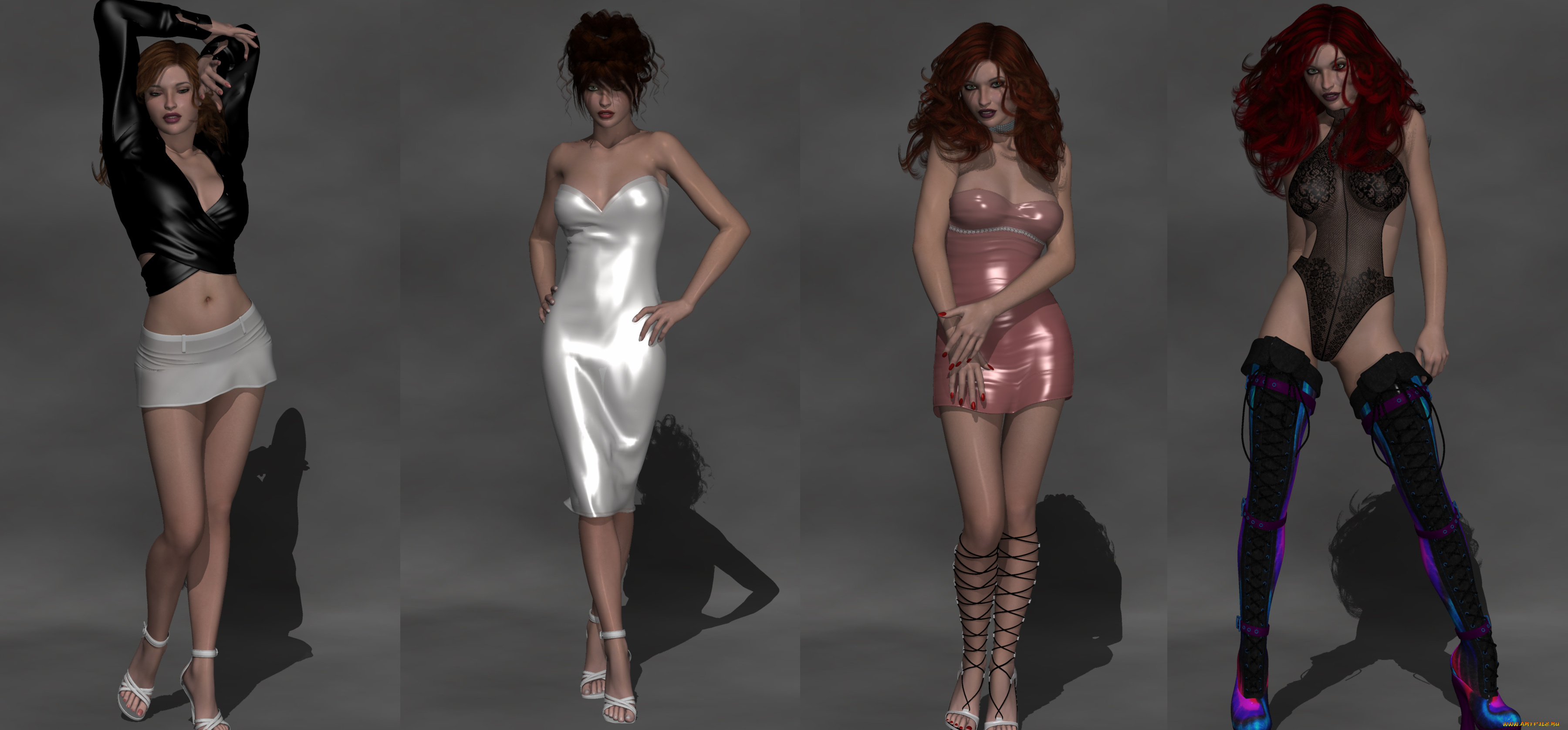 3д, графика, люди, , people, фон, взгляд, девушки