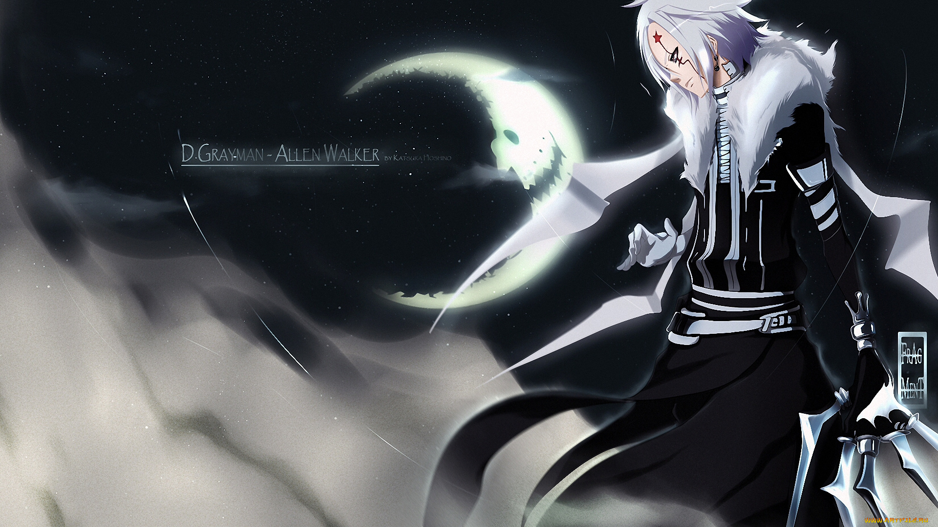 аниме, , gray-man, экзорцист, парень, walker, allen, воин