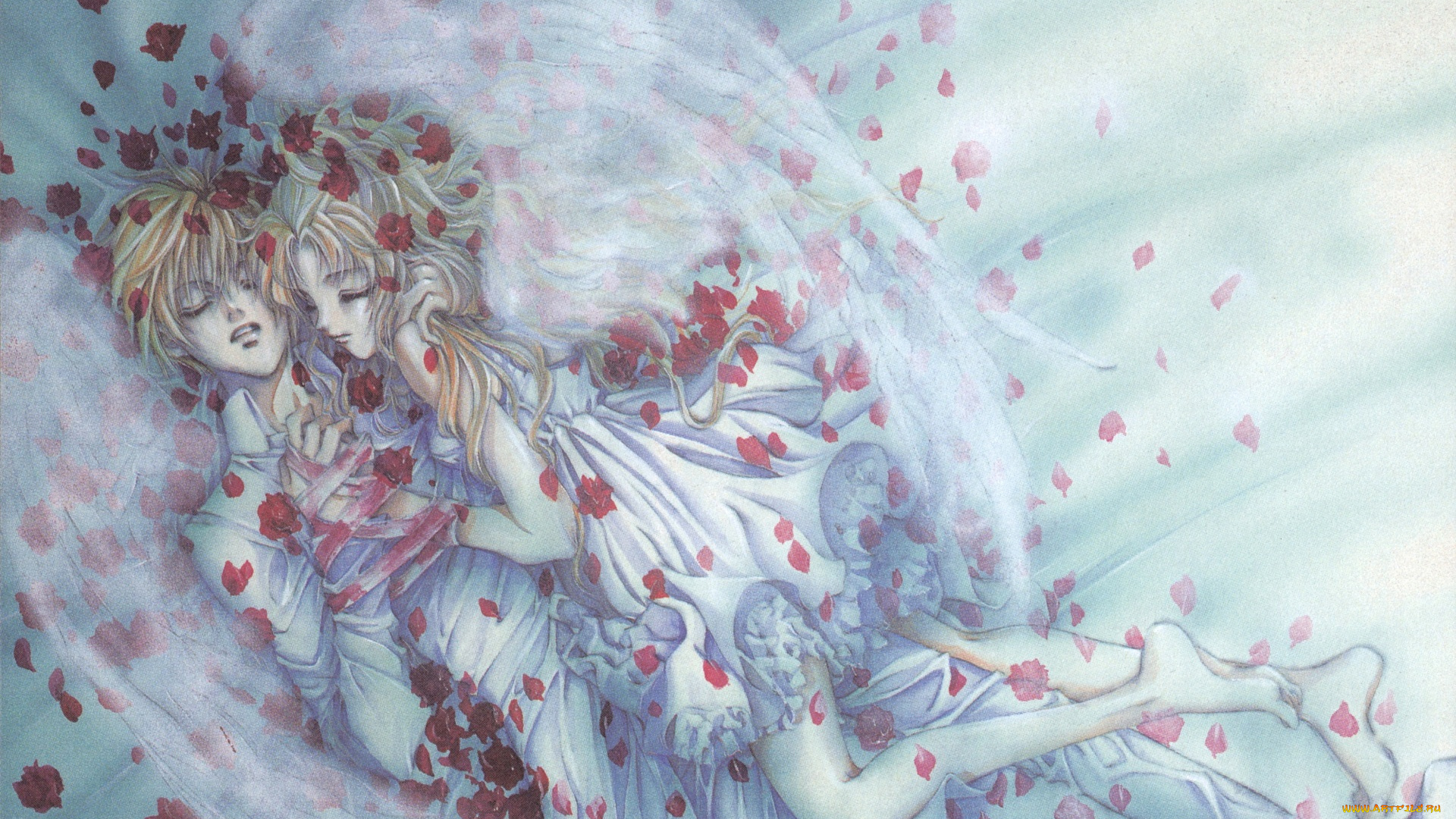 аниме, angel, sanctuary, двое