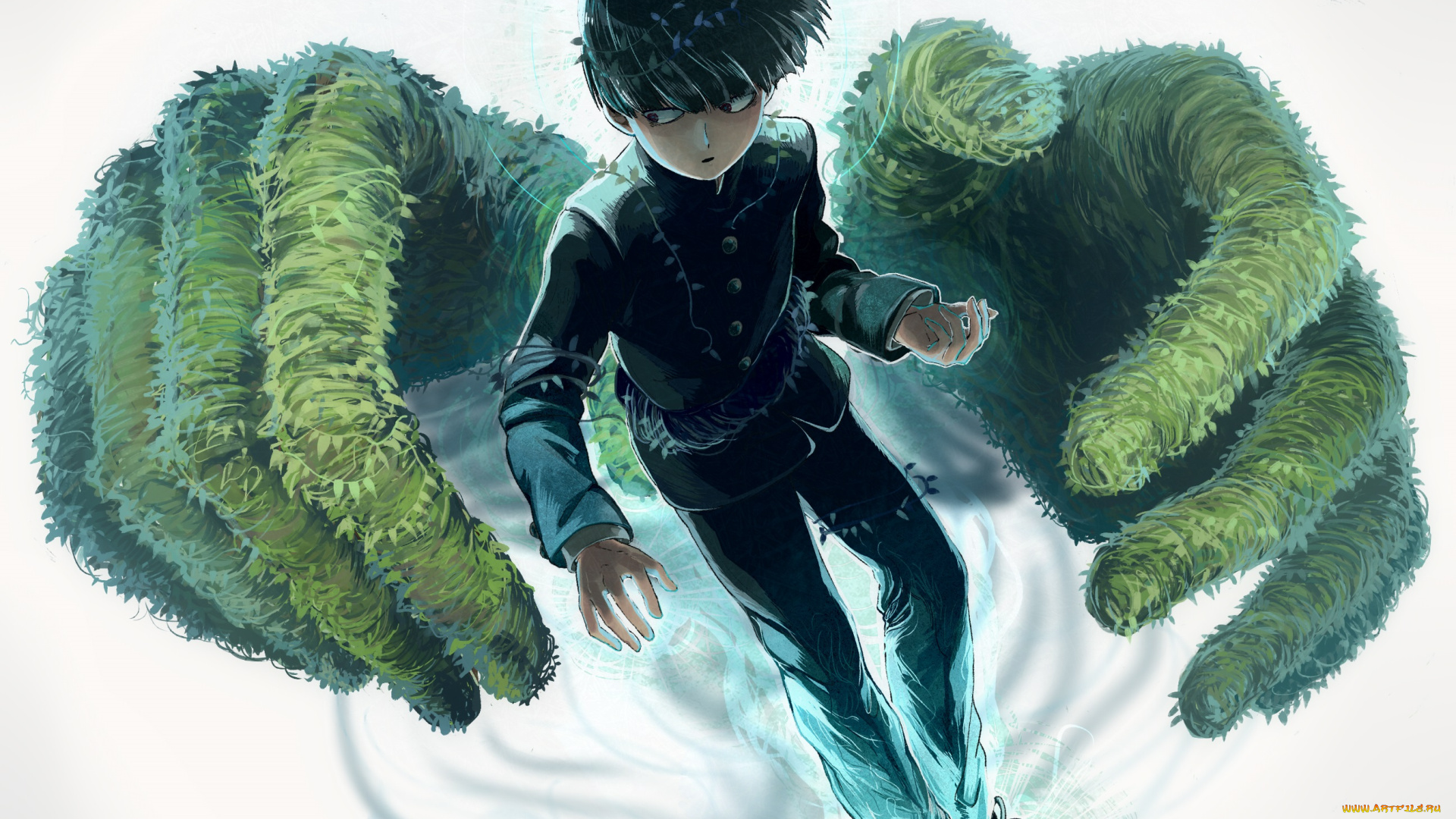 аниме, mob, psycho, 100, руки, кагеяма, шигео