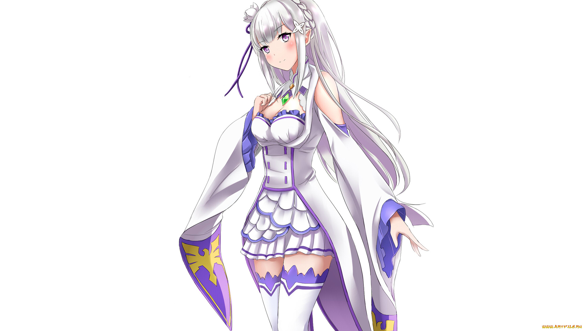 аниме, re, , zero, kara, hajimeru, isekai, seikatsu, девушка, фон, взгляд