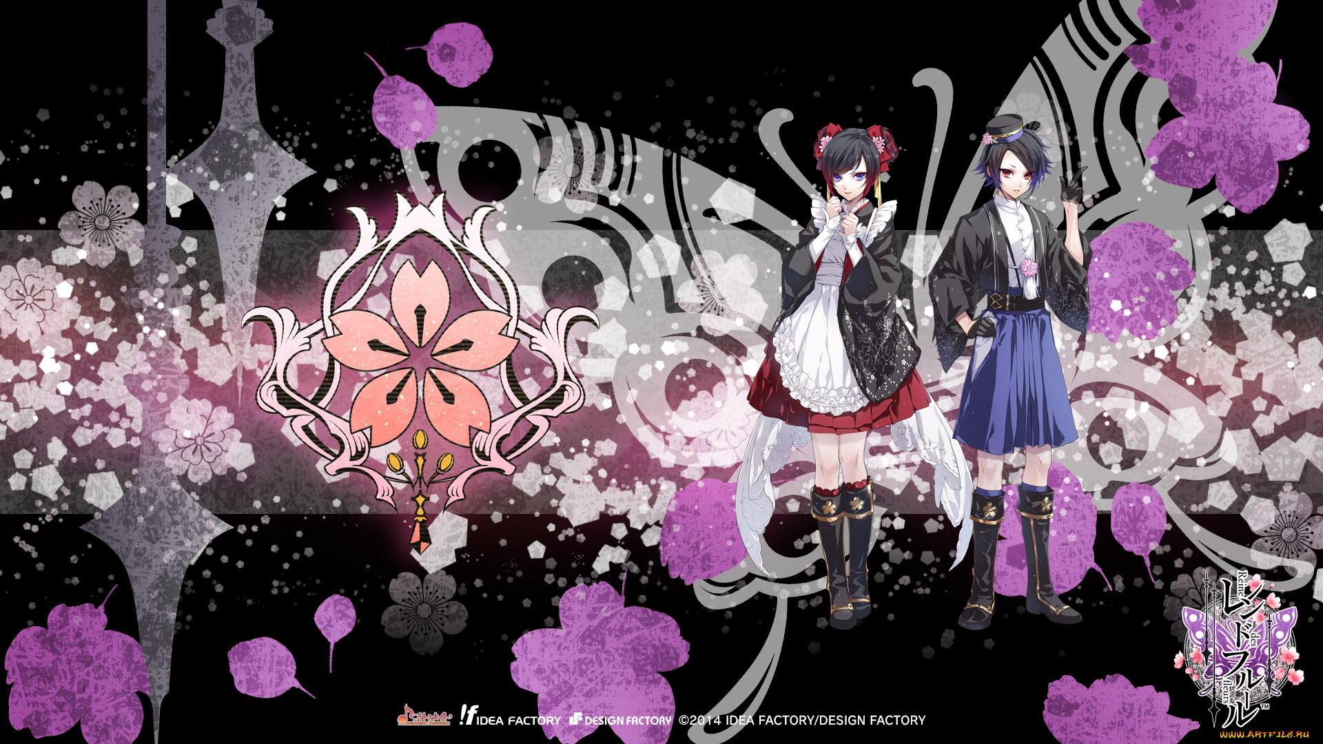 аниме, reine, des, fleurs, дети