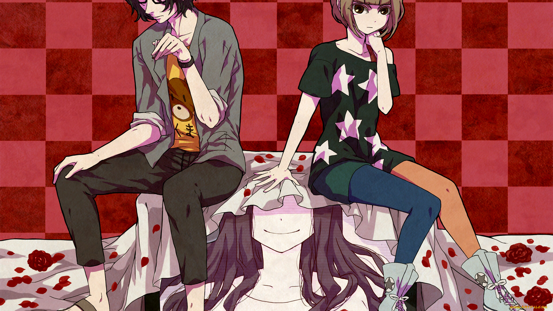 аниме, subete, ga, f, ni, naru, девушка, парень