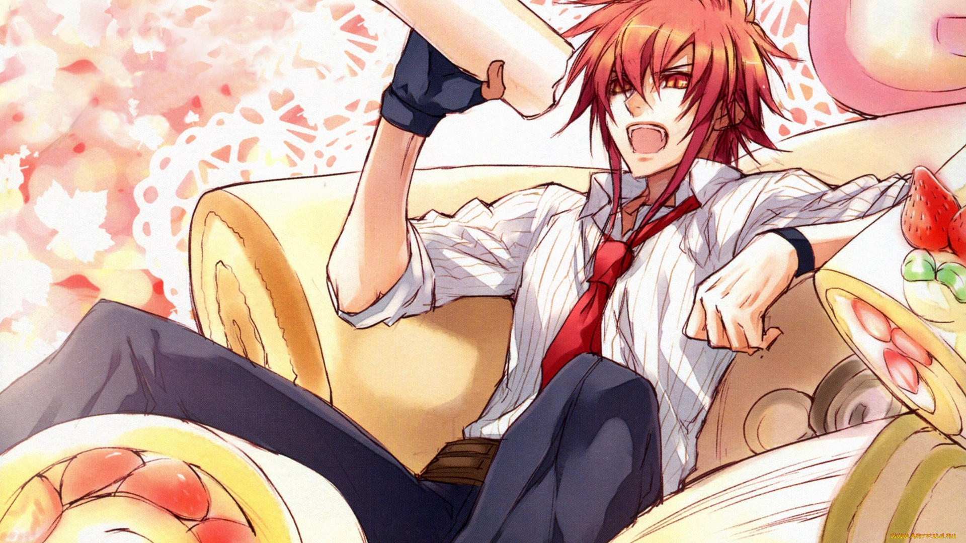 аниме, wand, of, fortune, еда, парень