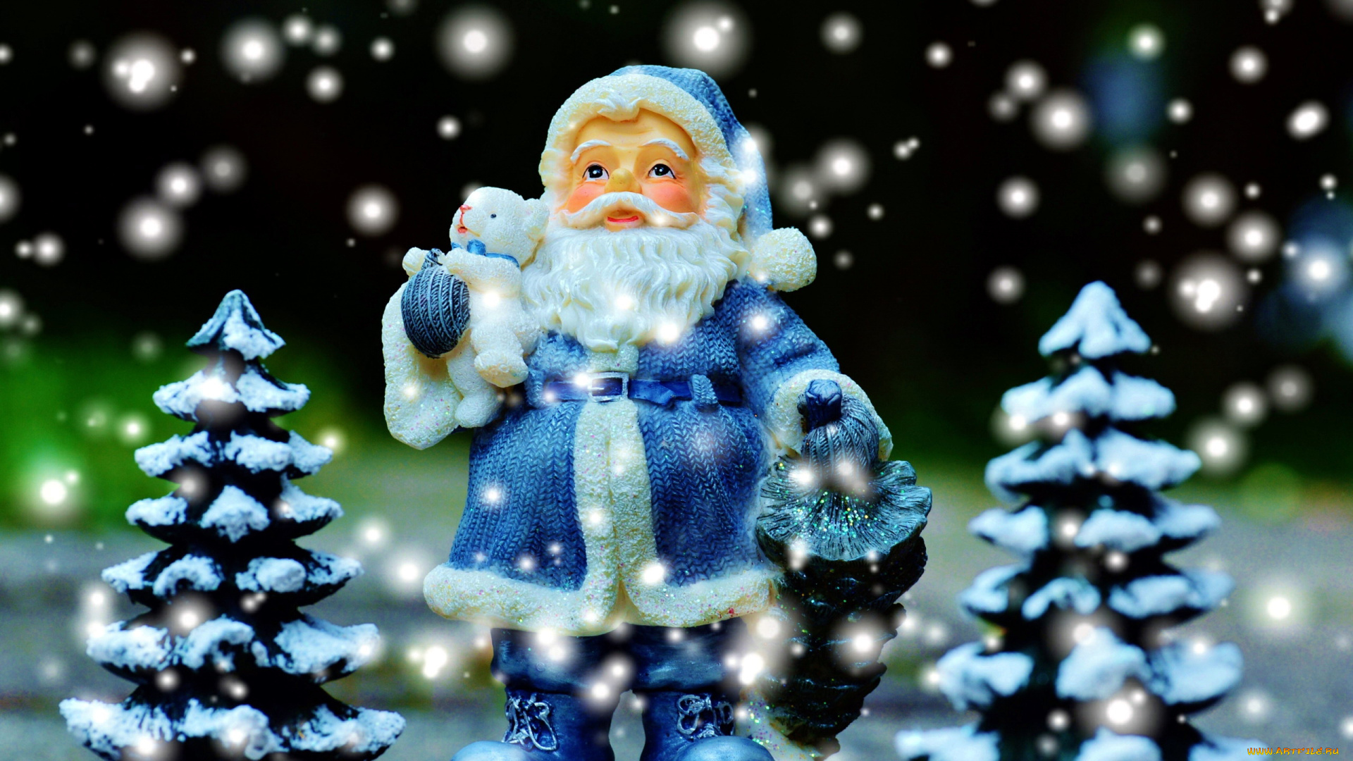 праздничные, дед, мороз, , санта, клаус, снег, елки, санта, игрушечный