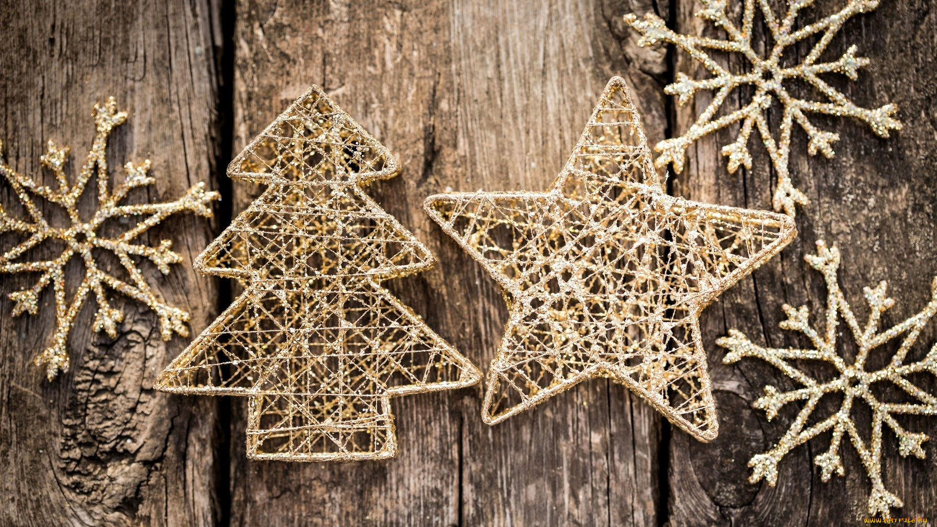 праздничные, снежинки, и, звёздочки, игрушки, доски, звезда, ель, снежинки, проволока