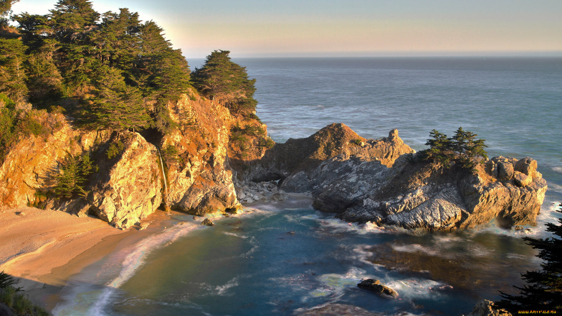 природа, побережье, море, берег