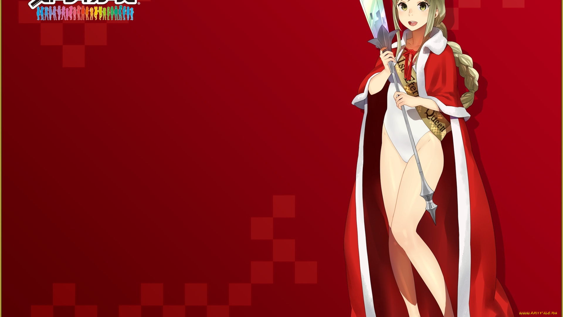 schoolgirl, strikers, аниме, девушка, фон, взгляд