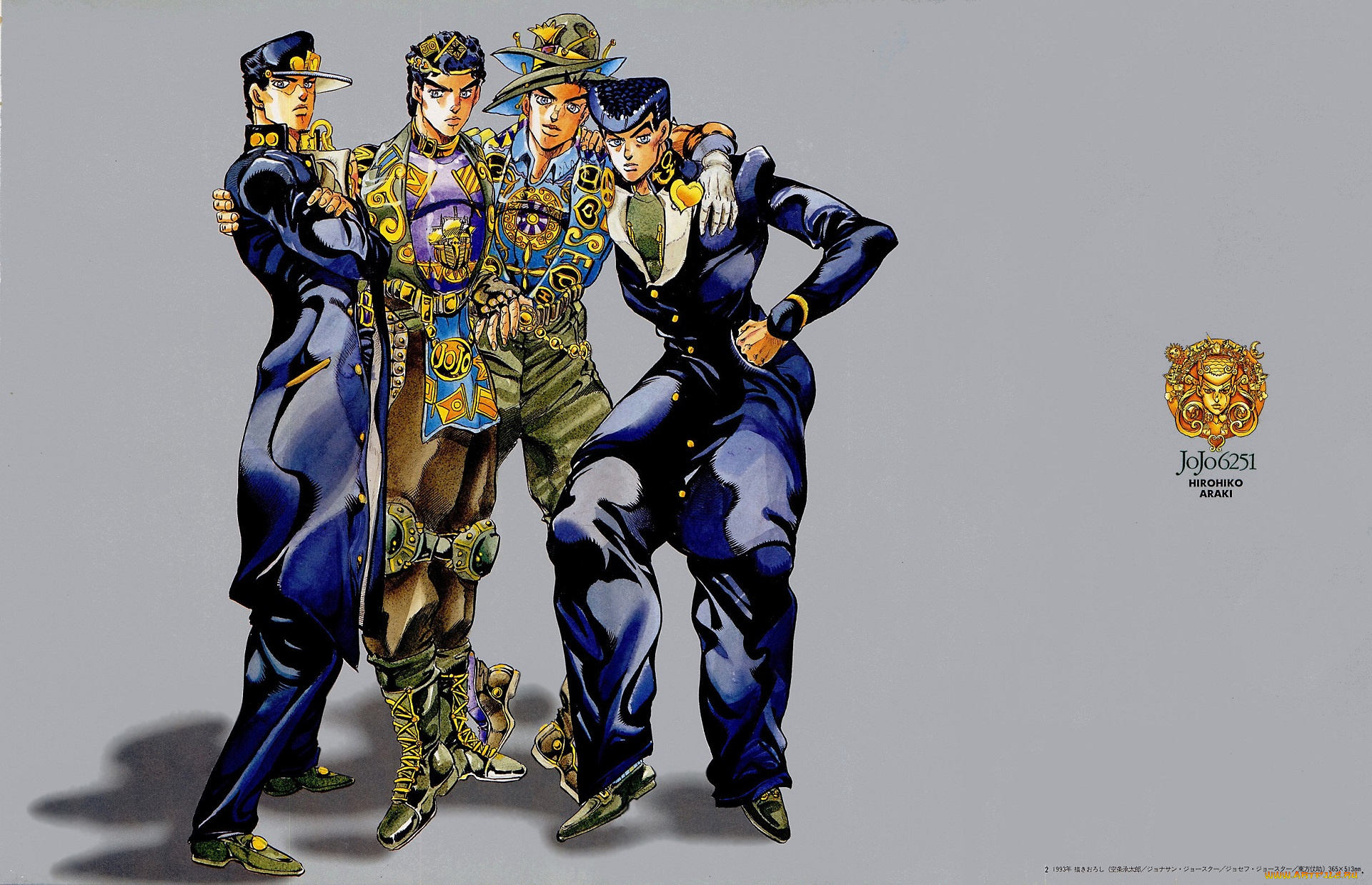 аниме, jojo`s, bizarre, adventure, парни